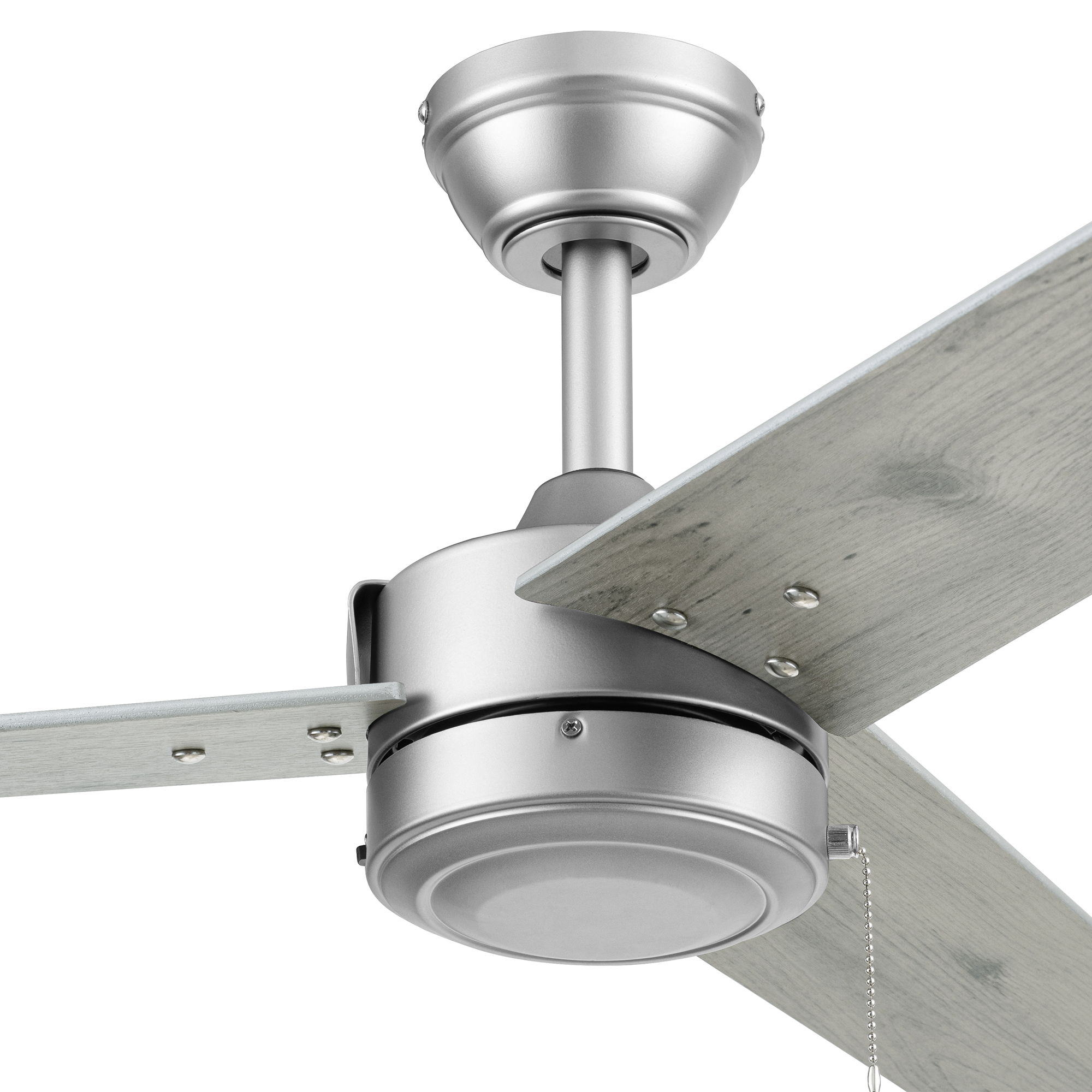 52 Inch Tenant, Matte Nickel, Pull Chain, Indoor/Outdoor Ceiling Fan by Prominence Home