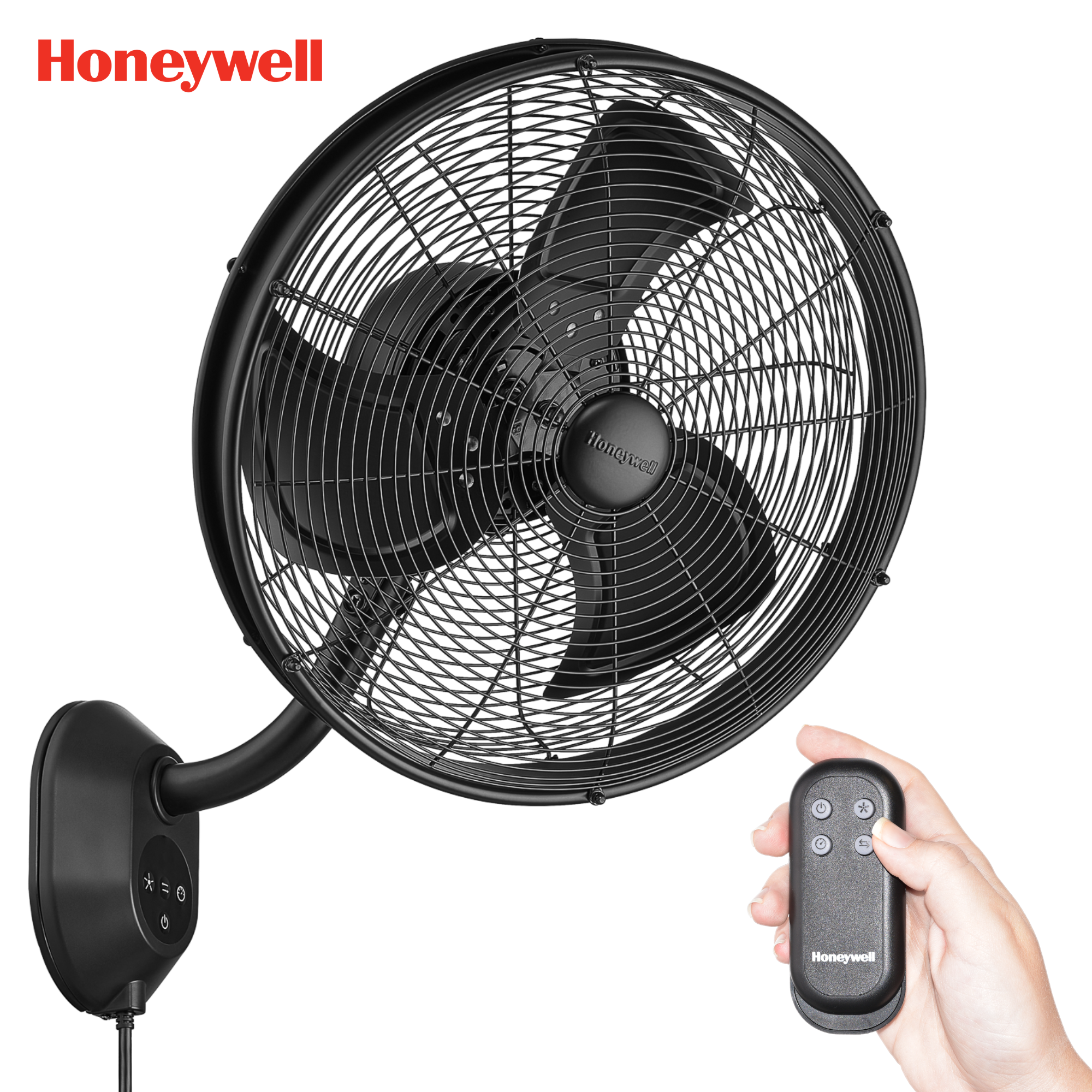 CasaFan Greyhound 45-II Wall Fan With Remote – Oscillating, 50W, 40cm, Anthracite, 3 Speeds, Timer