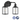 Lincoln Woods, Vanity Light, Two Light, Matte Black by Prominence Home