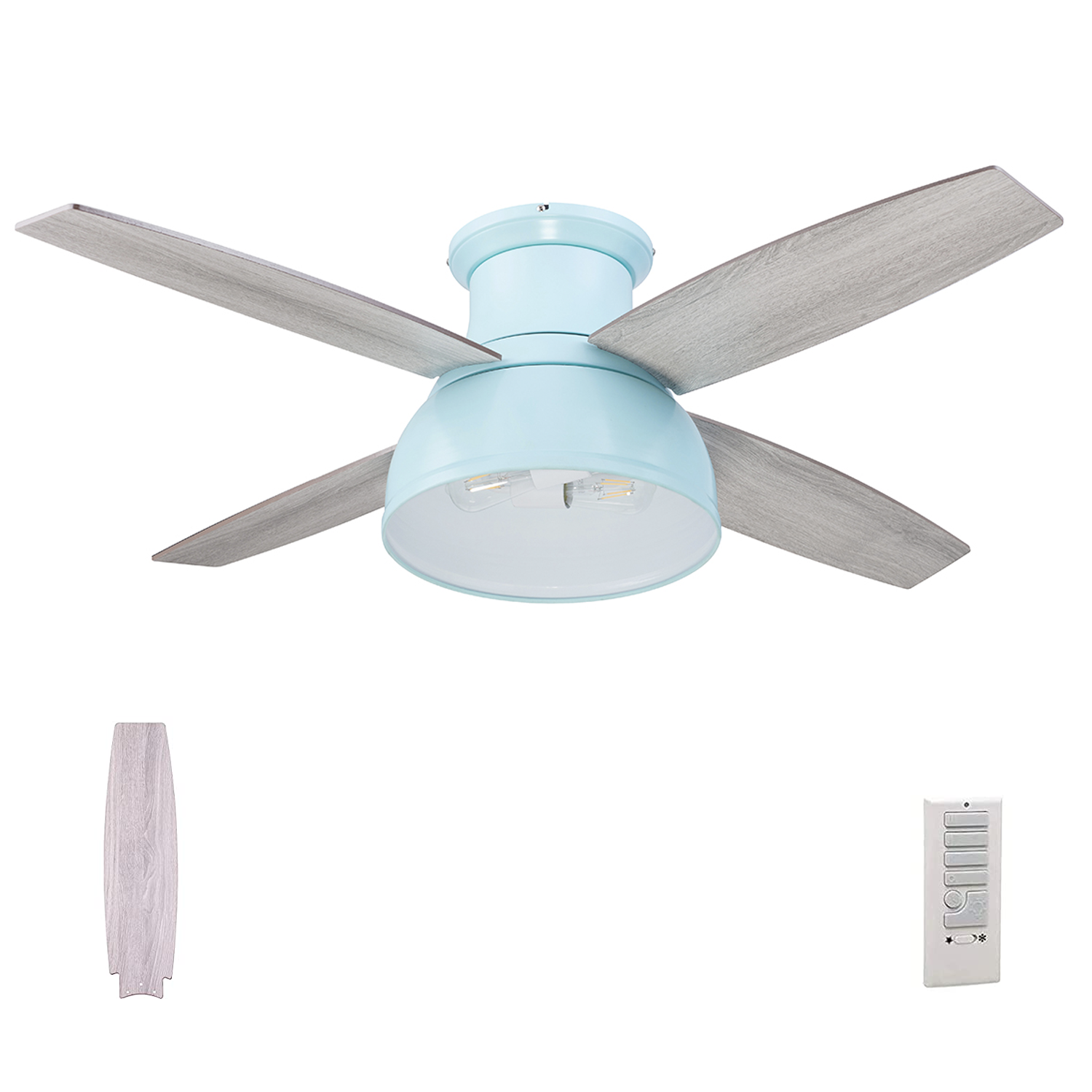 52 Inch Edora, Seafoam, Remote Control, Ceiling Fan by Prominence Home