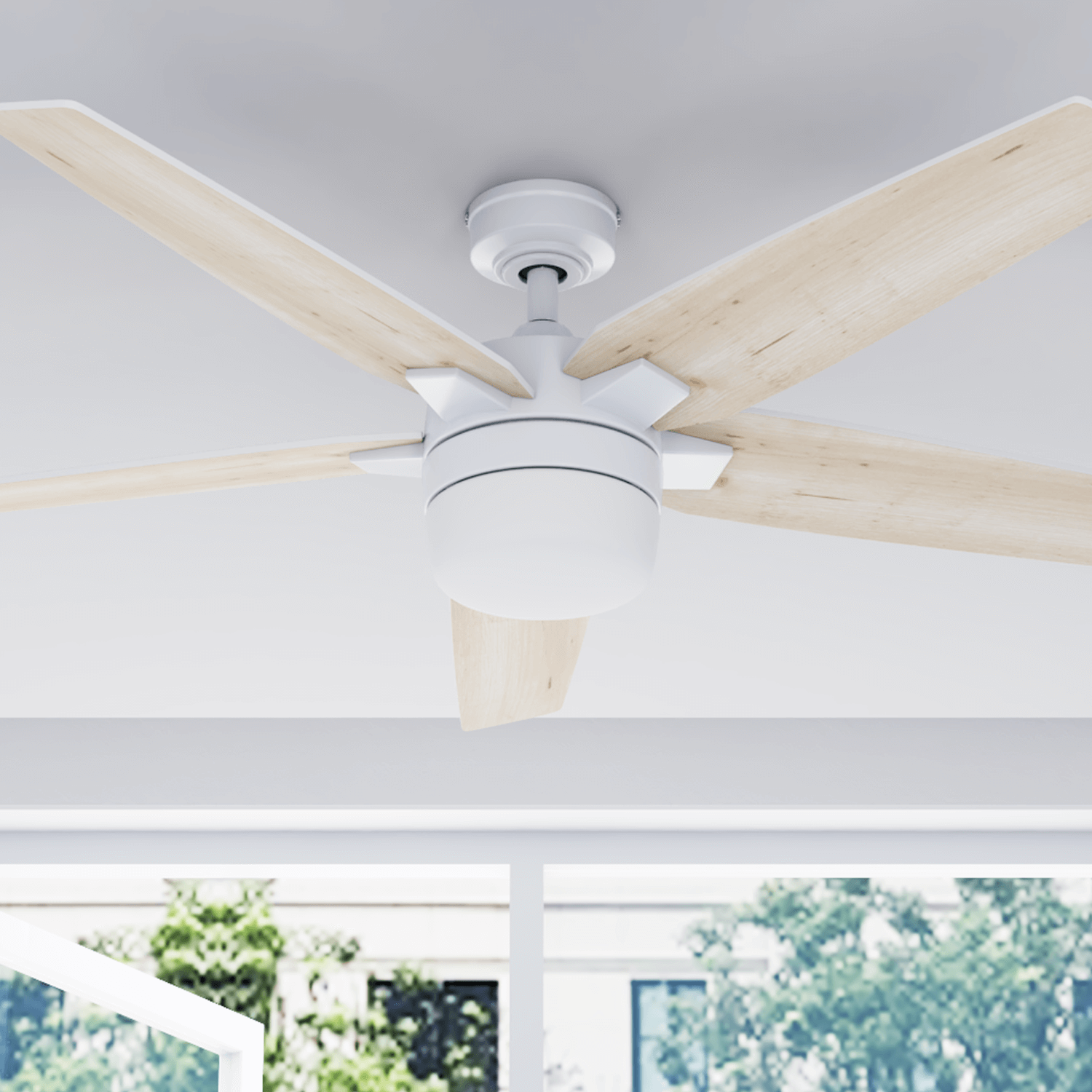 52 Inch Dorsey, Bright White, Remote Control, Smart Ceiling Fan by Prominence Home