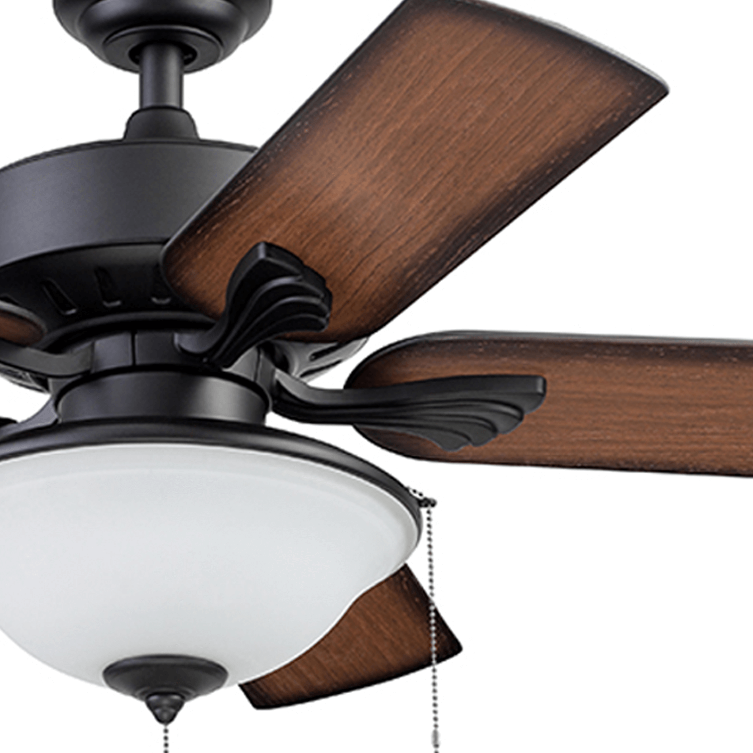 42 Inch Viretta, Matte Black, Pull Chain, Indoor/ Outdoor Ceiling Fan by Prominence Home