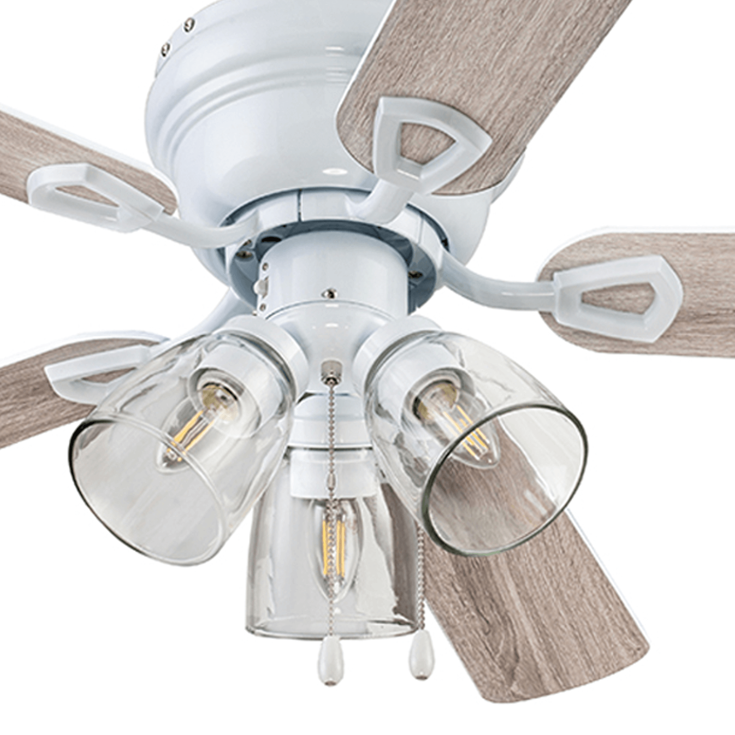 42 Inch Renton, White, Pull Chain, Ceiling Fan by Prominence Home