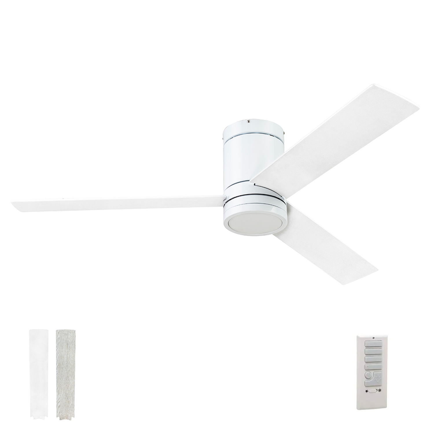 52 Inch Espy, Bright White, Remote Control, Ceiling Fan by Prominence Home
