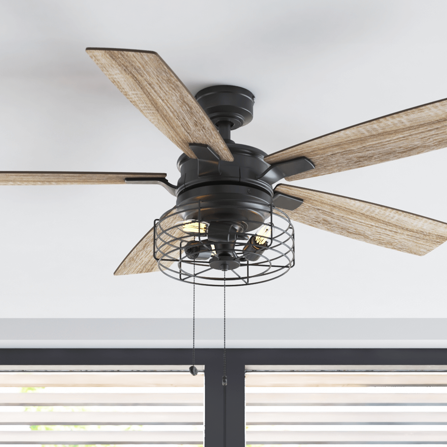 52 Inch Cypher, Matte Black, Remote Control, Ceiling Fan by Prominence Home