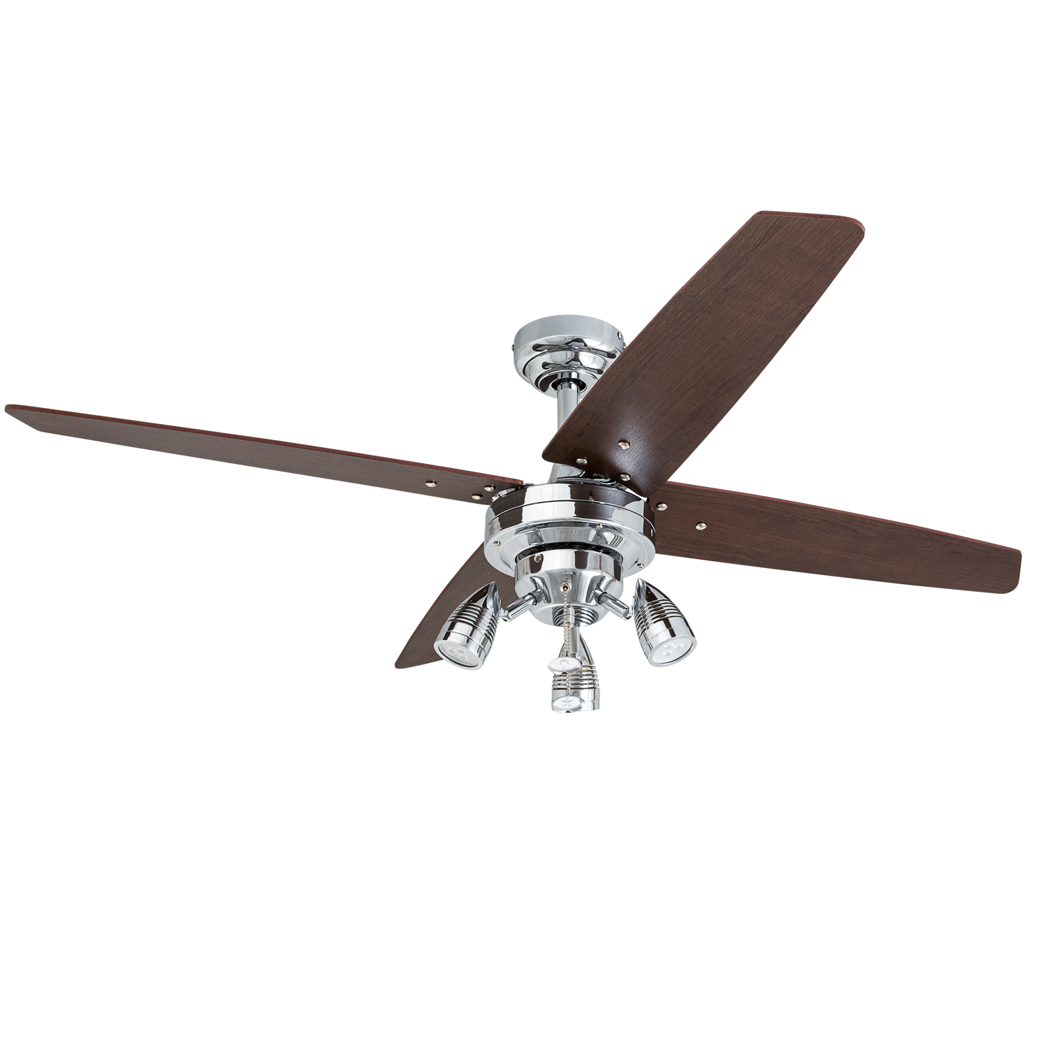 48 Inch Civa, Chrome, Pull Chain, Ceiling Fan by Prominence Home