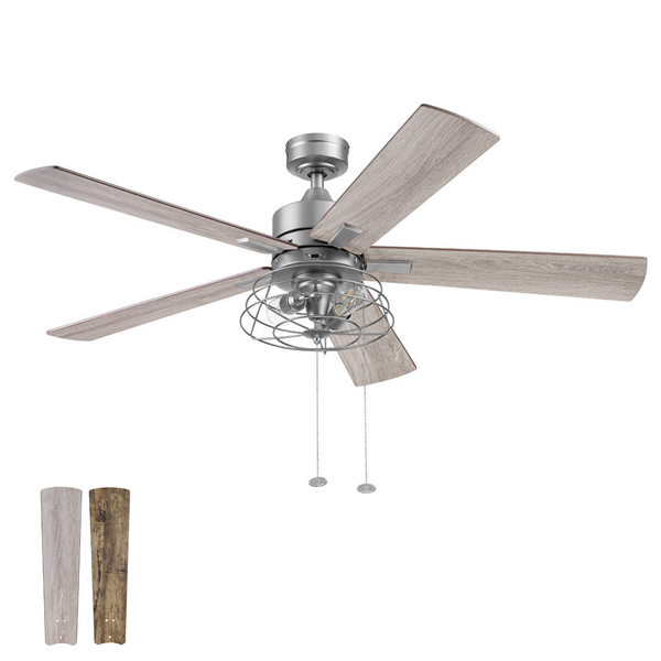 52 Inch Marshall, Pewter, Pull Chain, Ceiling Fan – Prominence Home