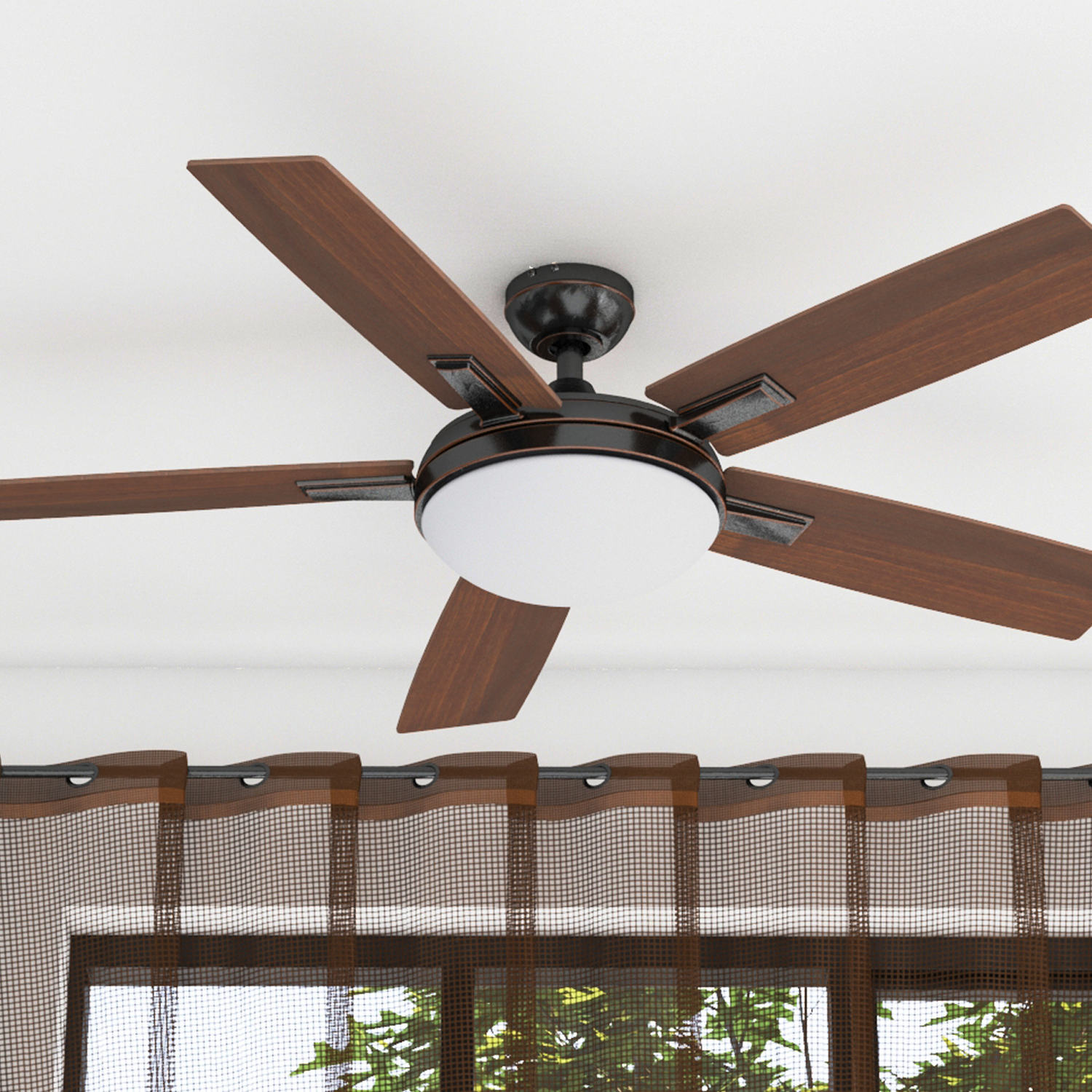 52 Inch Emporia, Espresso, Remote Control, Ceiling Fan by Prominence Home