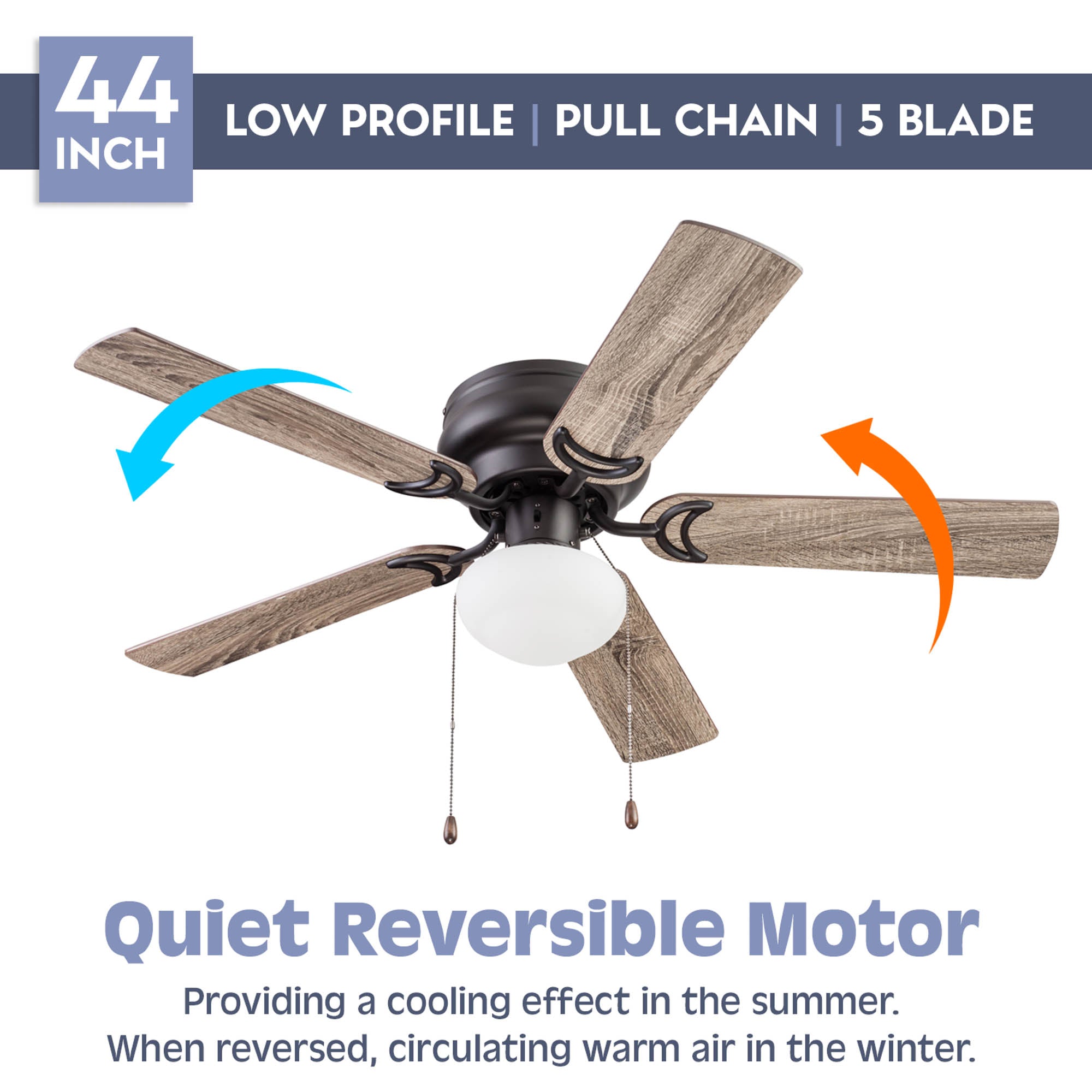 44 Inch Alvina, Bronze, Pull Chain, Ceiling Fan