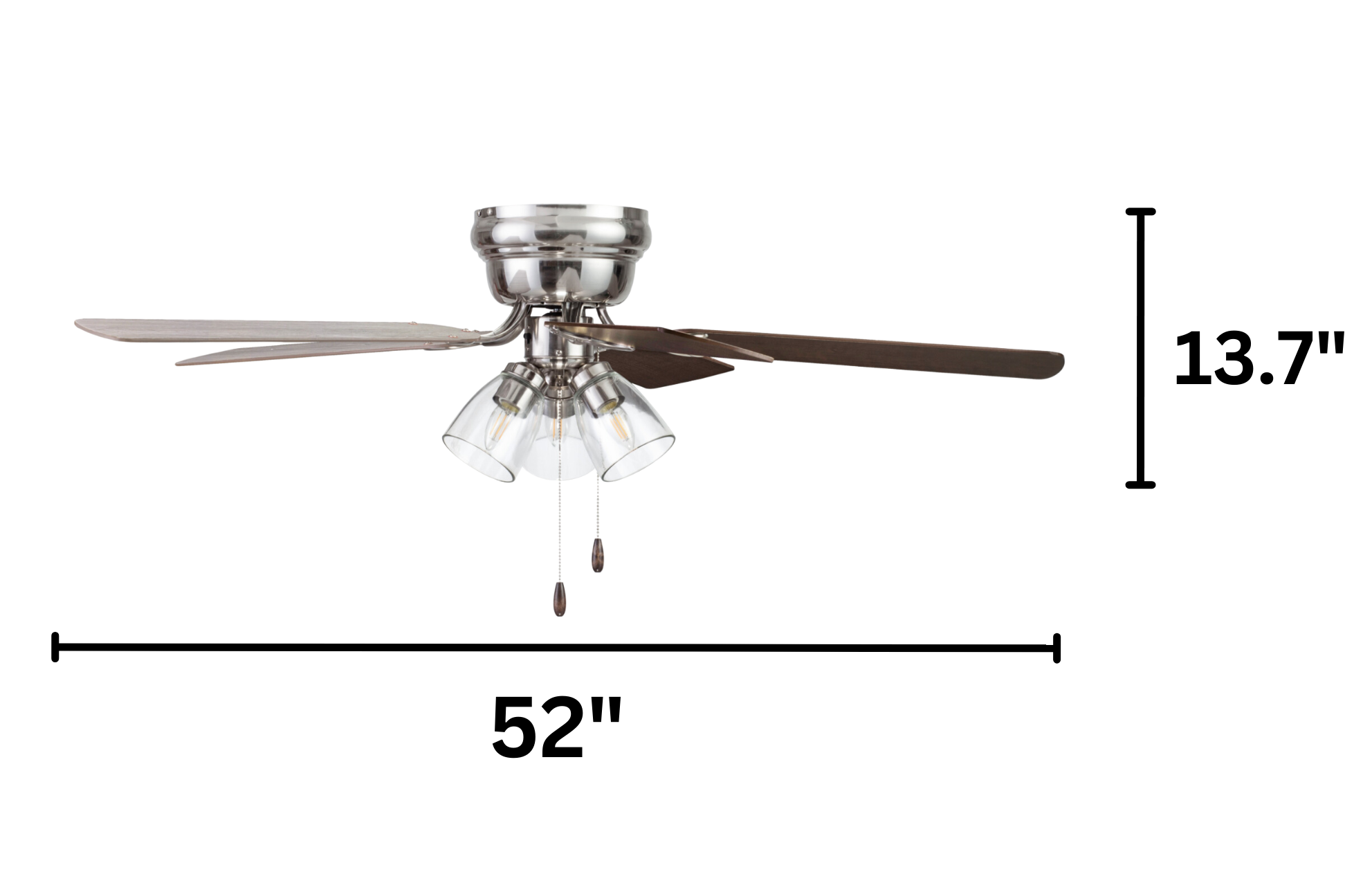 Prominence Home Canyon on sale Lakes Brushed Nickel LED Ceiling Fan