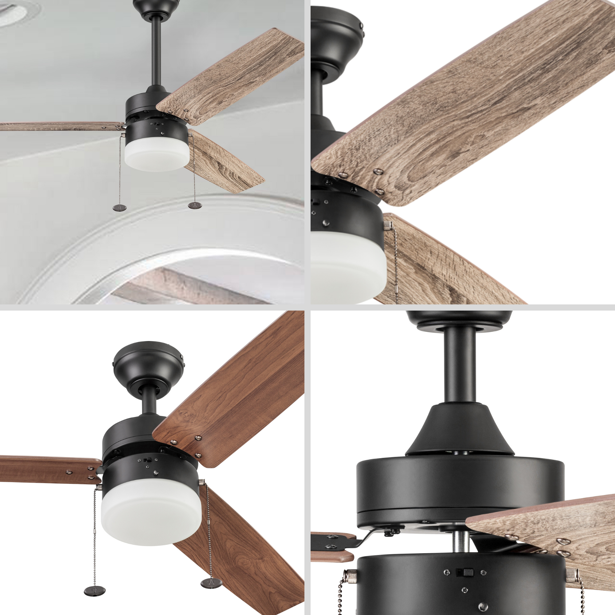 48 Inch Reston, Bronze, Pull Chain, Ceiling Fan by Prominence Home