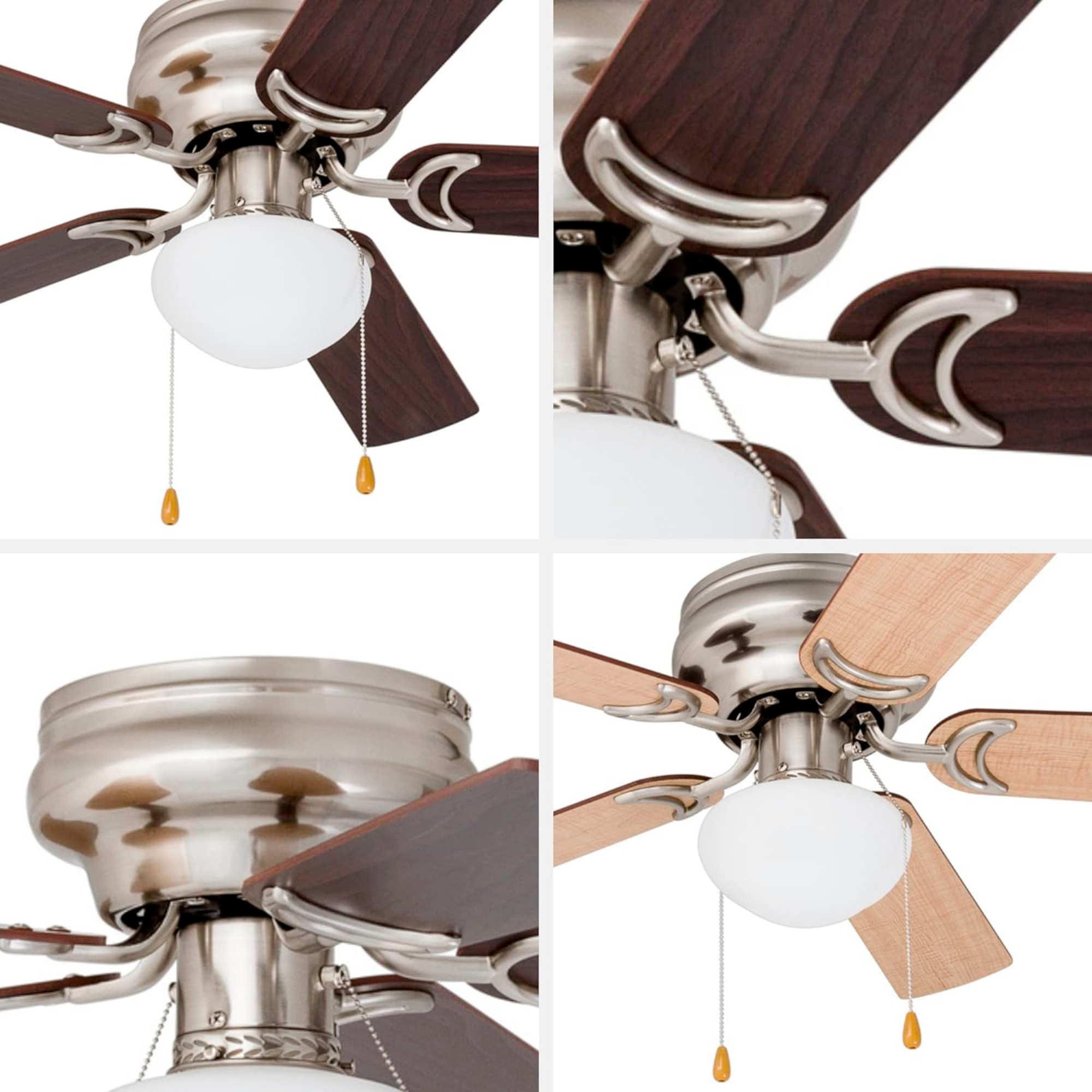42 Inch Alvina, Satin Nickel, Pull Chain, Ceiling Fan by Prominence Home
