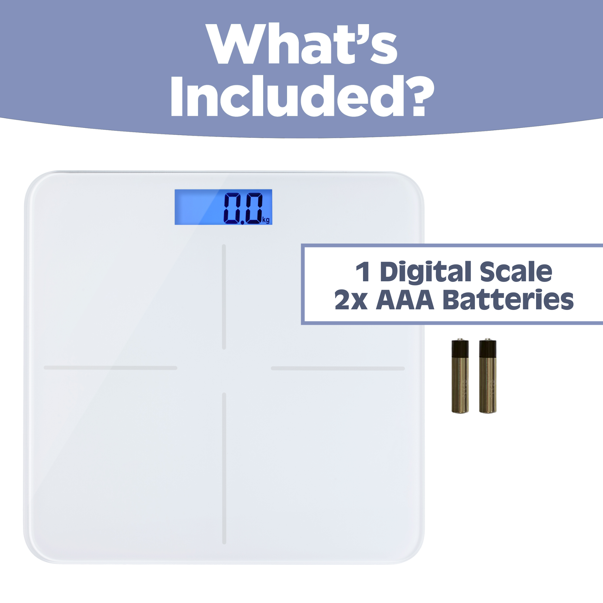Digital Bathroom Scale for Body Weight, White | Prominence Home