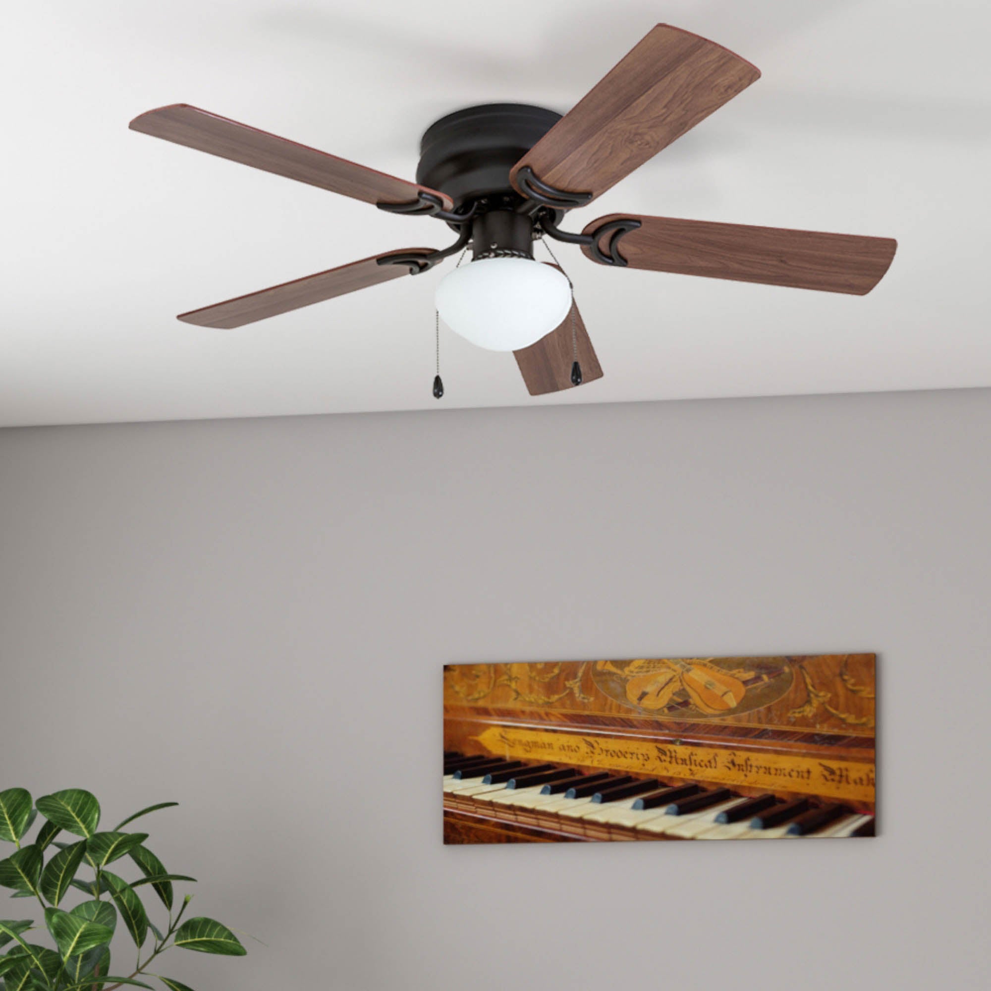 42 Inch Alvina, Bronze, Pull Chain, Ceiling Fan