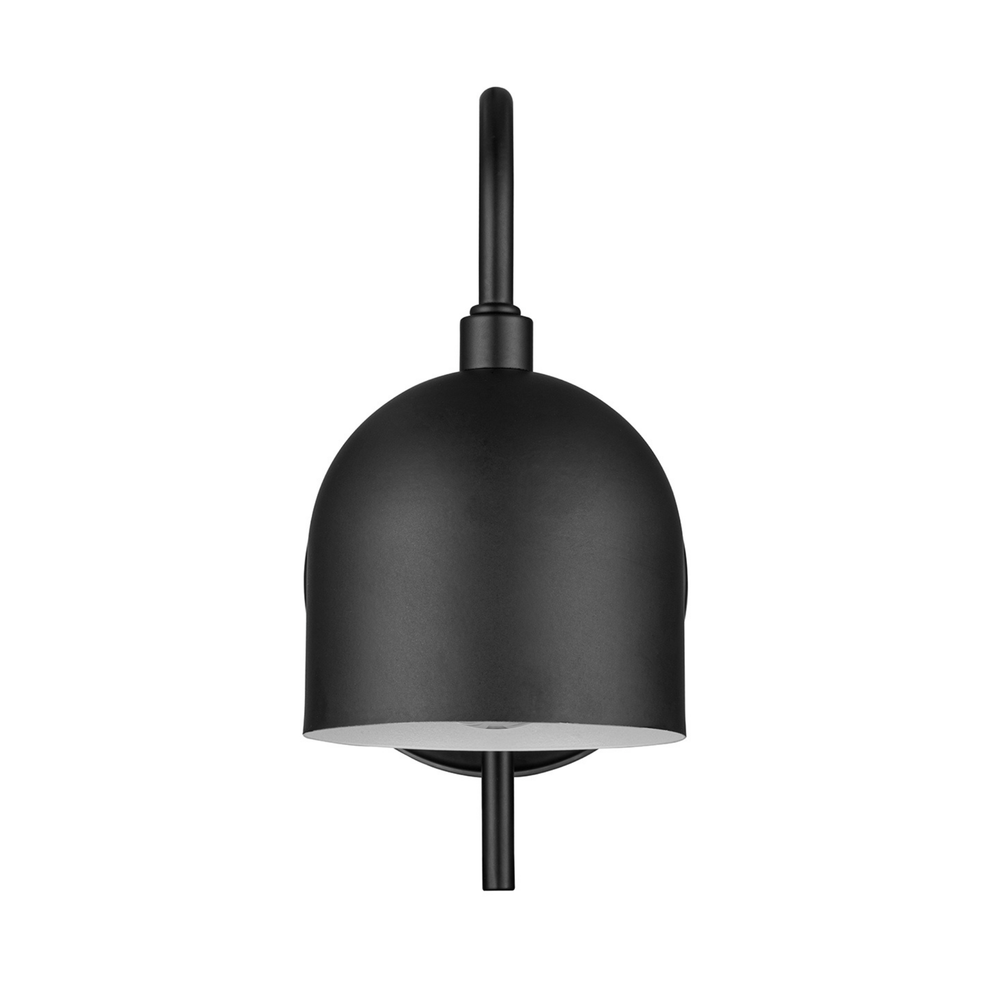 2-Pack Battery-Operated LED Wall Sconce, Matte Black, Metal Shade