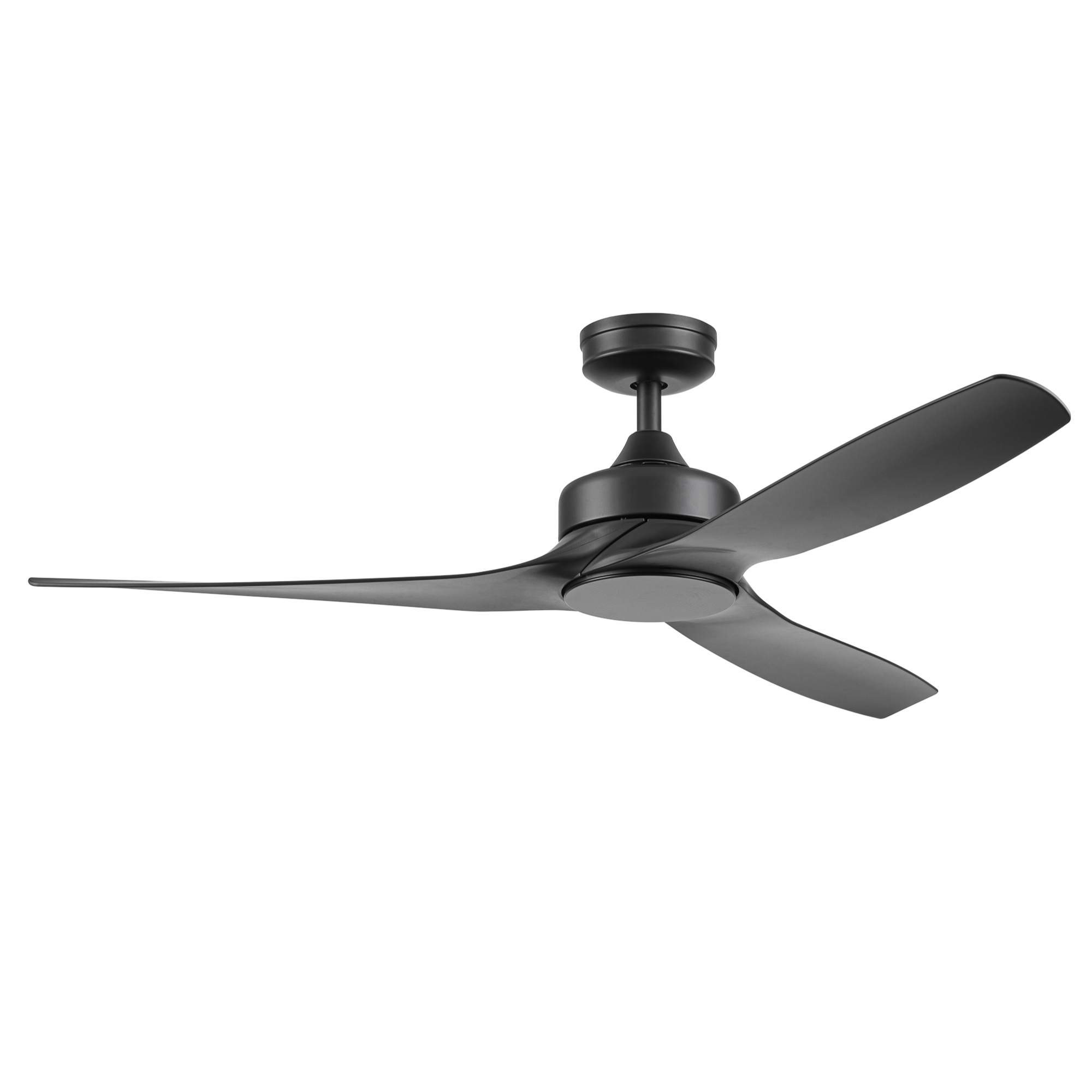 52 Inch Honeywell Lynton Matte Black Color Changing LED Ceiling Fan with No Light and Remote