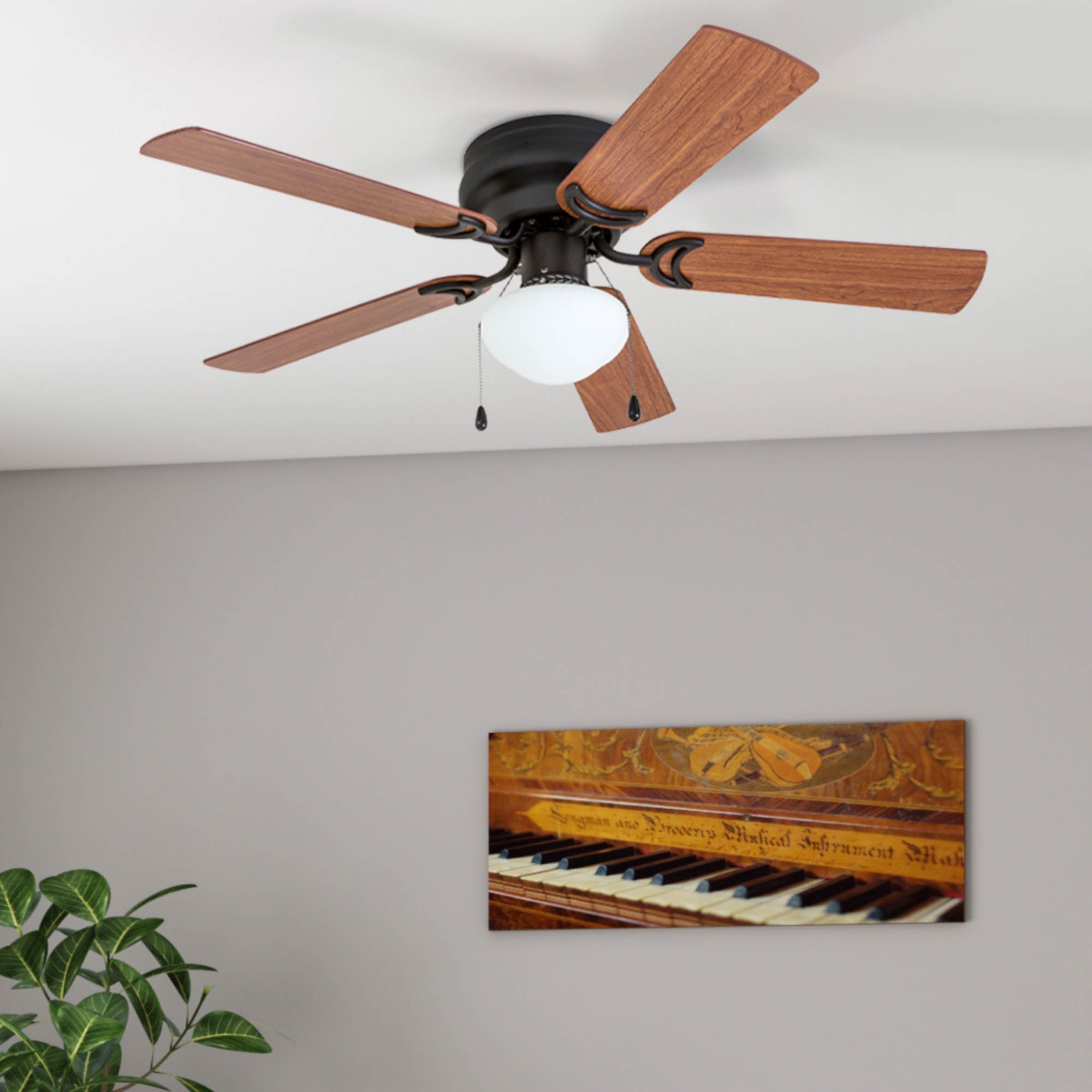 42 Inch Alvina, Bronze, Pull Chain, Ceiling Fan