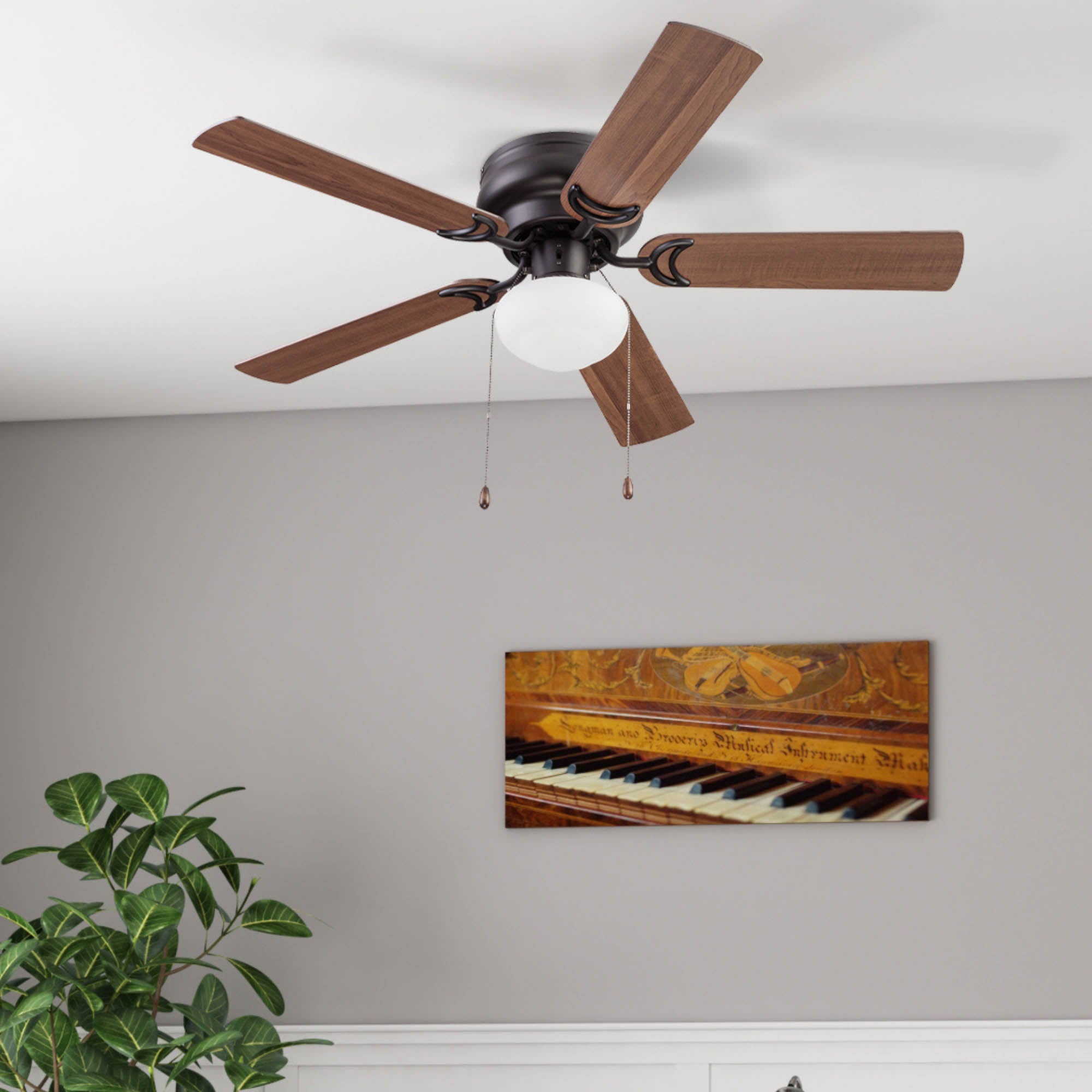 44 Inch Alvina, Bronze, Pull Chain, Ceiling Fan