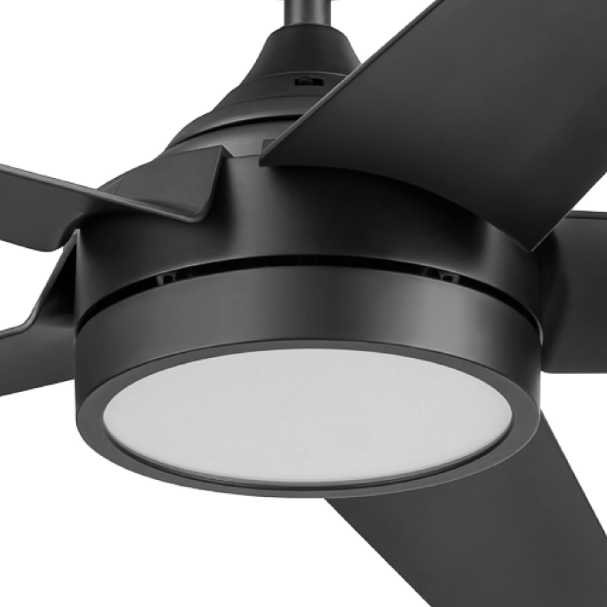 52 Inch Honeywell Byard Matte Black Color Changing LED Ceiling Fan with Light and Remote