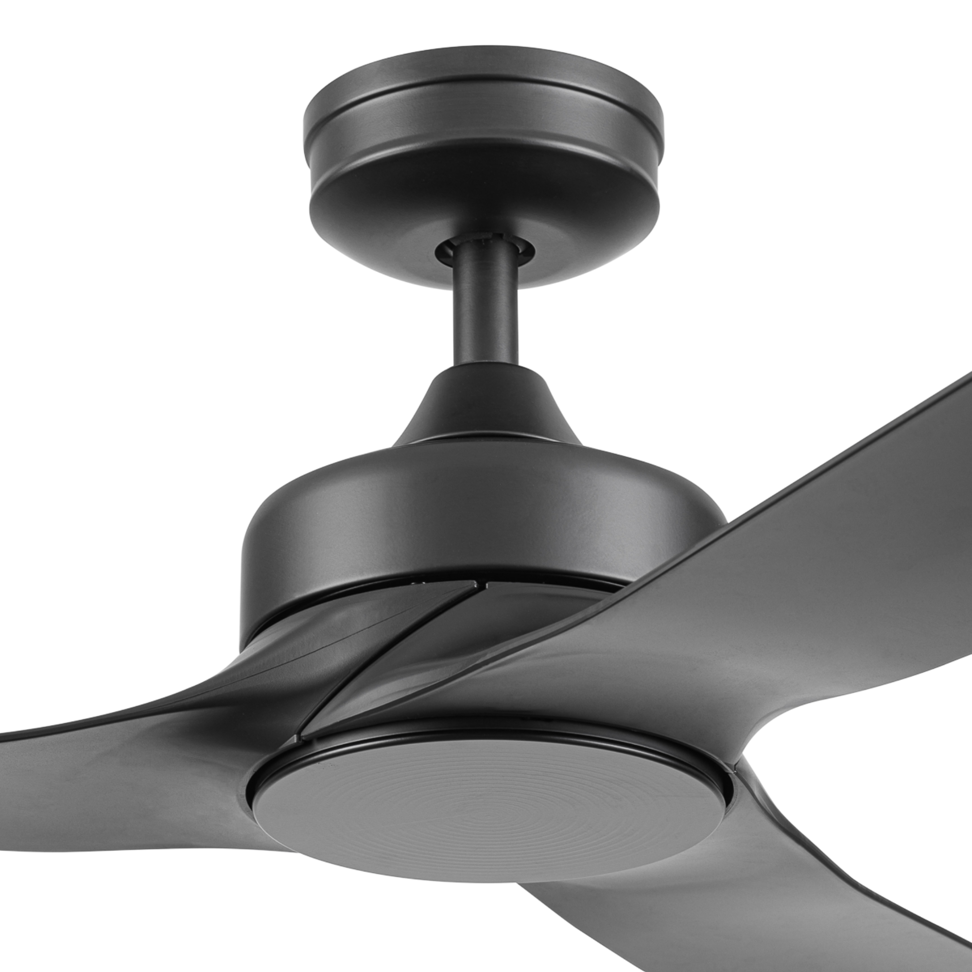 52 Inch Honeywell Lynton Matte Black Color Changing LED Ceiling Fan with No Light and Remote