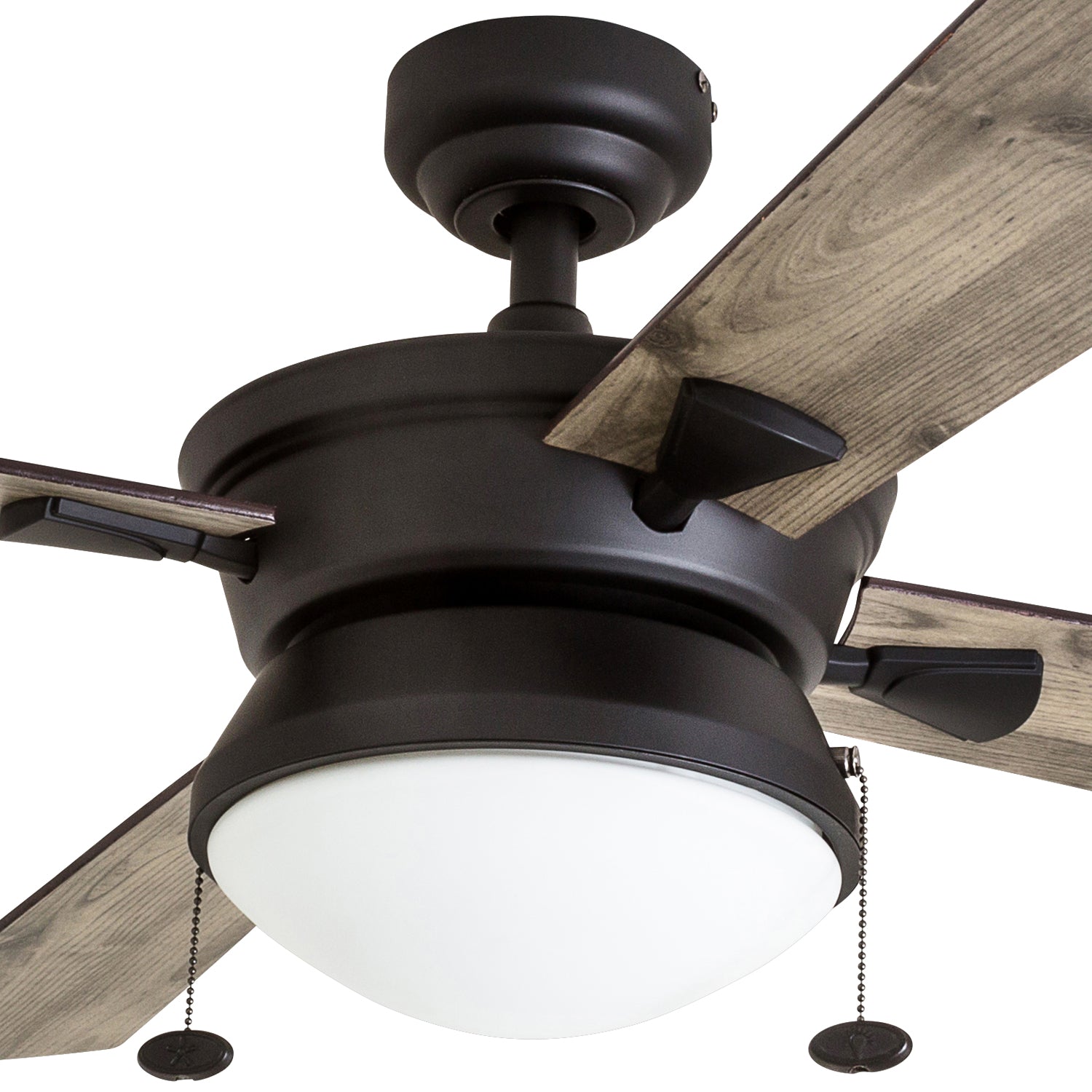 52 Inch Auletta, Matte Black, Pull Chain, Indoor/Outdoor Ceiling Fan by Prominence Home