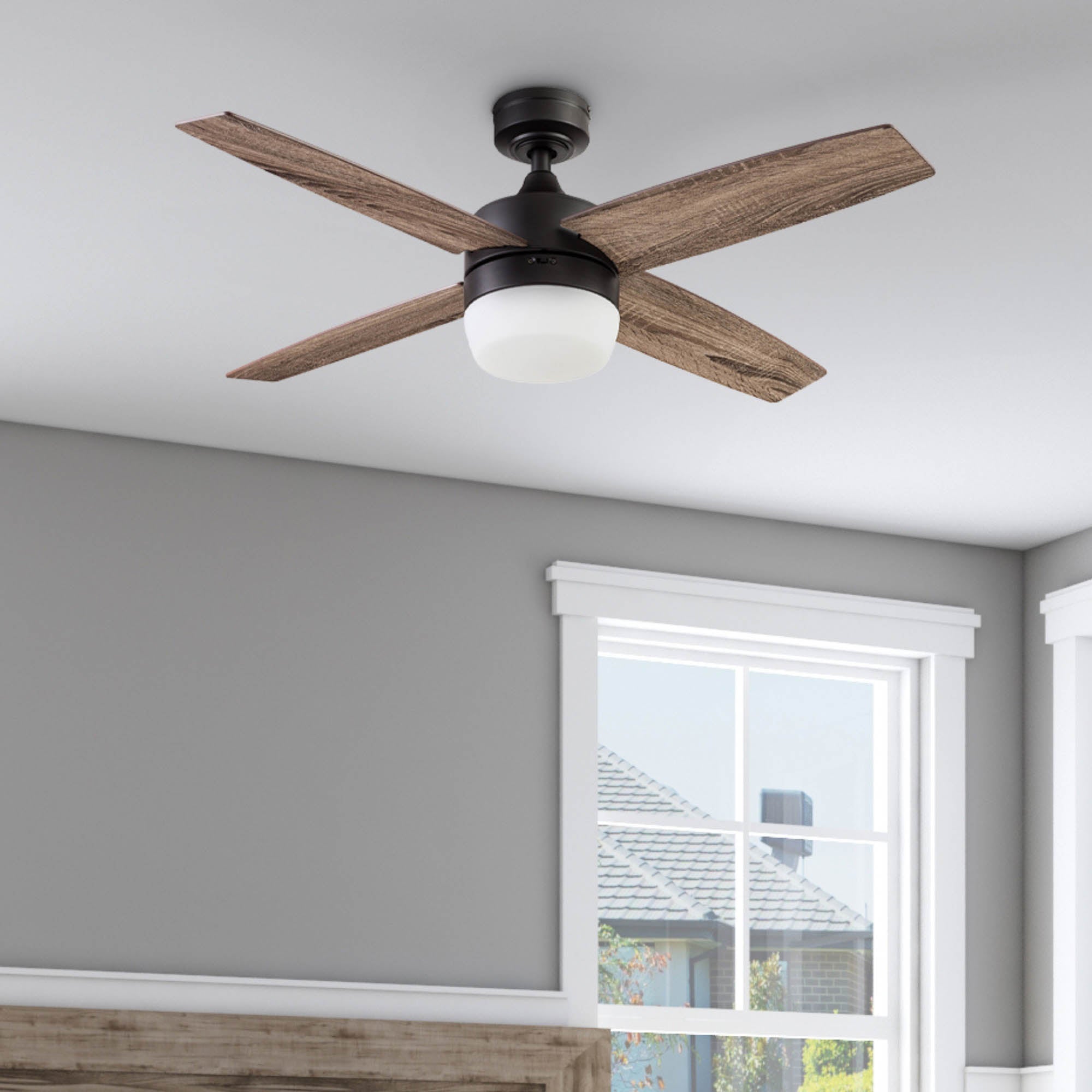 Store 44-inch Flush-Mount Ceiling Fan