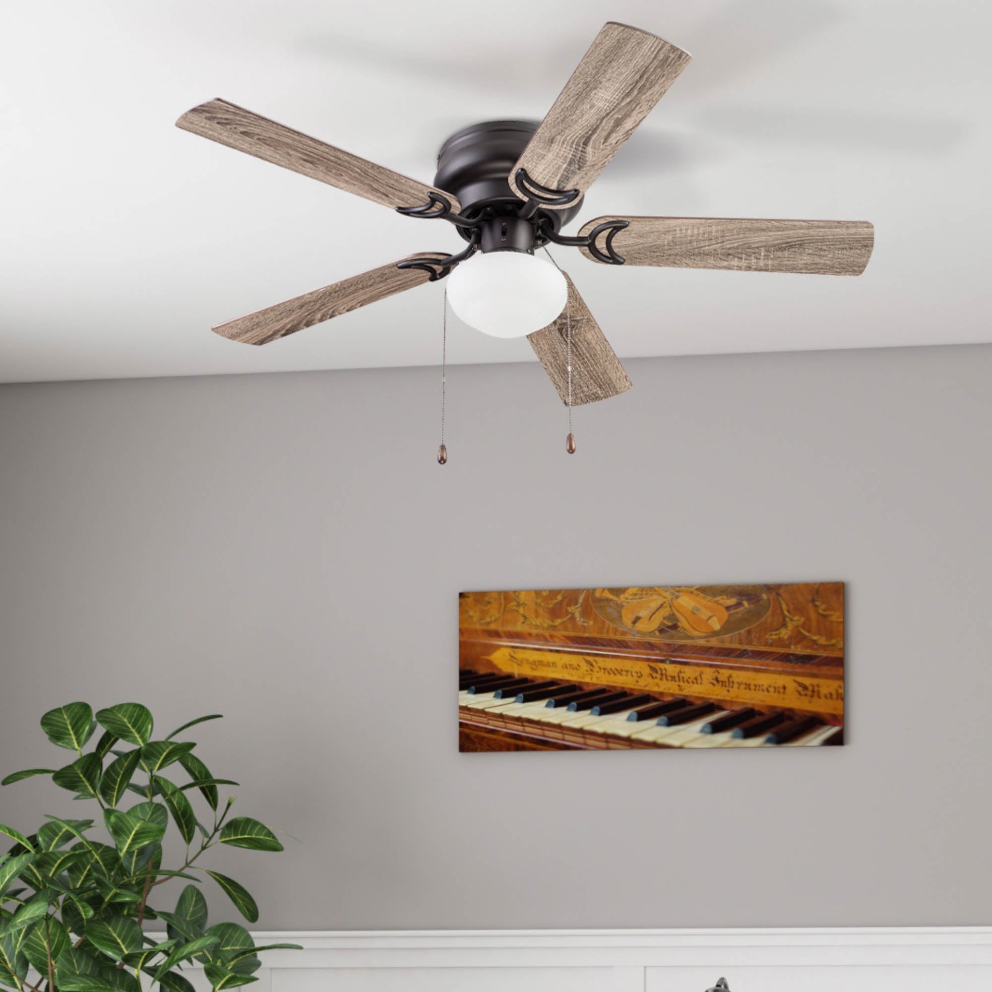 44 Inch Alvina, Bronze, Pull Chain, Ceiling Fan