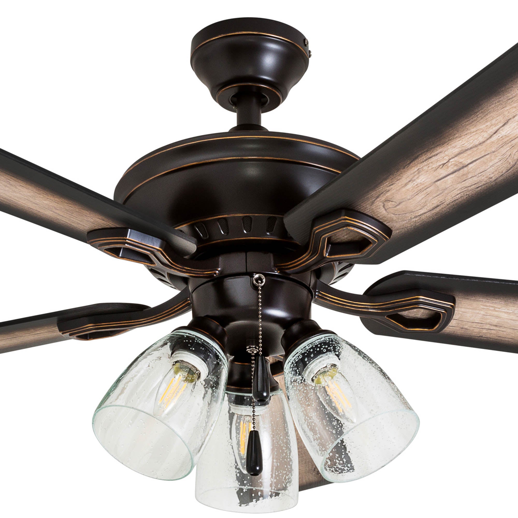 52 Inch Glenmont, Oil Rubbed Bronze, Pull Chain, Ceiling Fan