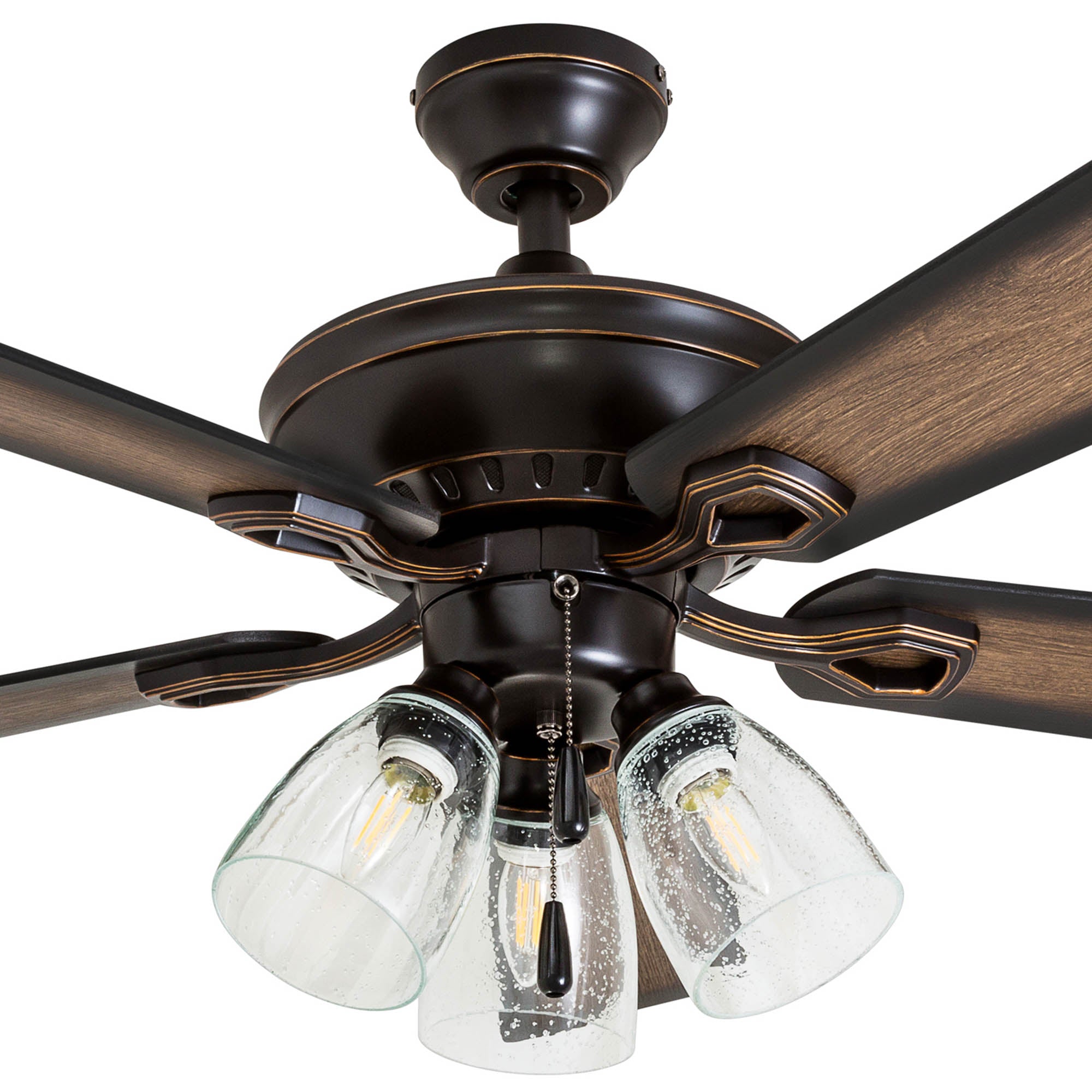 52 Inch Glenmont, Oil Rubbed Bronze, Pull Chain, Ceiling Fan