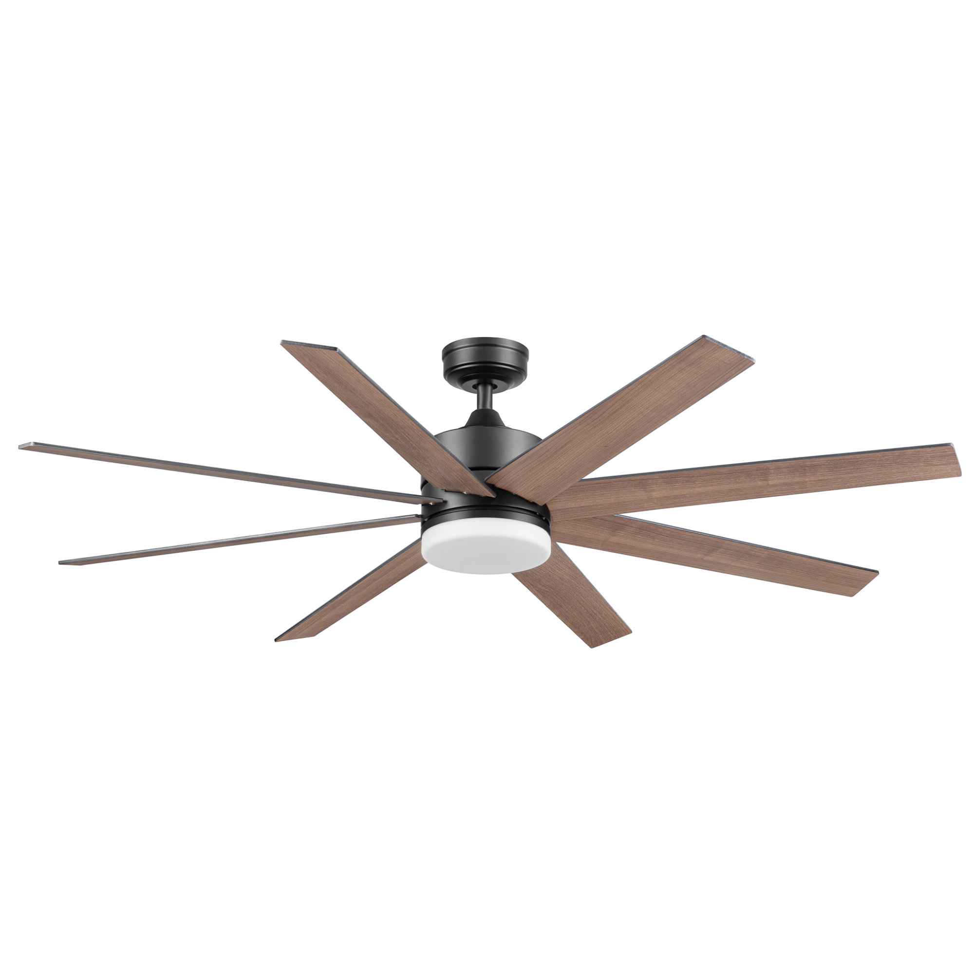 62 Inch Honeywell Kildee Matte Black Color Changing LED Ceiling Fan with Light and Remote