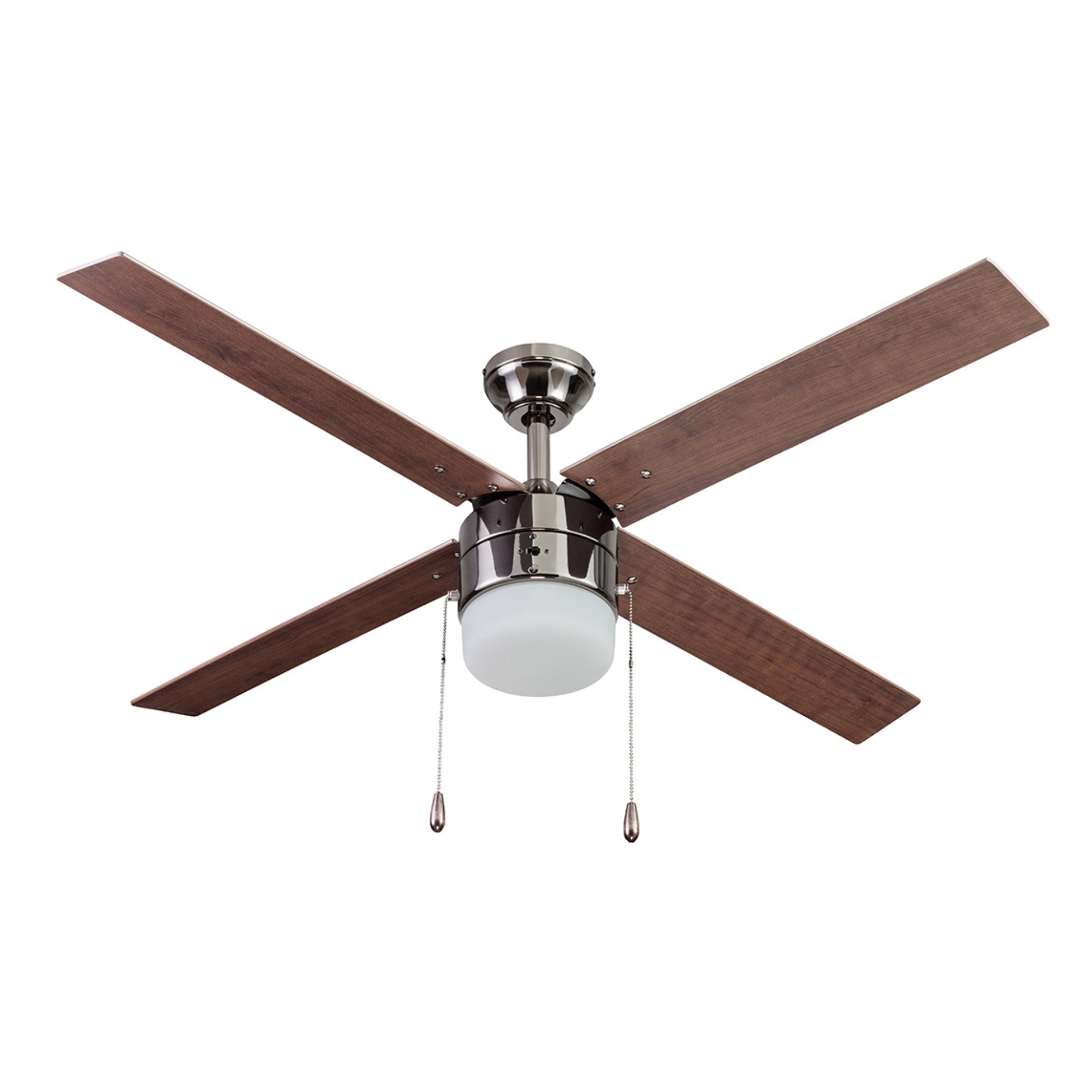 52 Inch Chism, Gun Metal, Pull Chain, Ceiling Fan