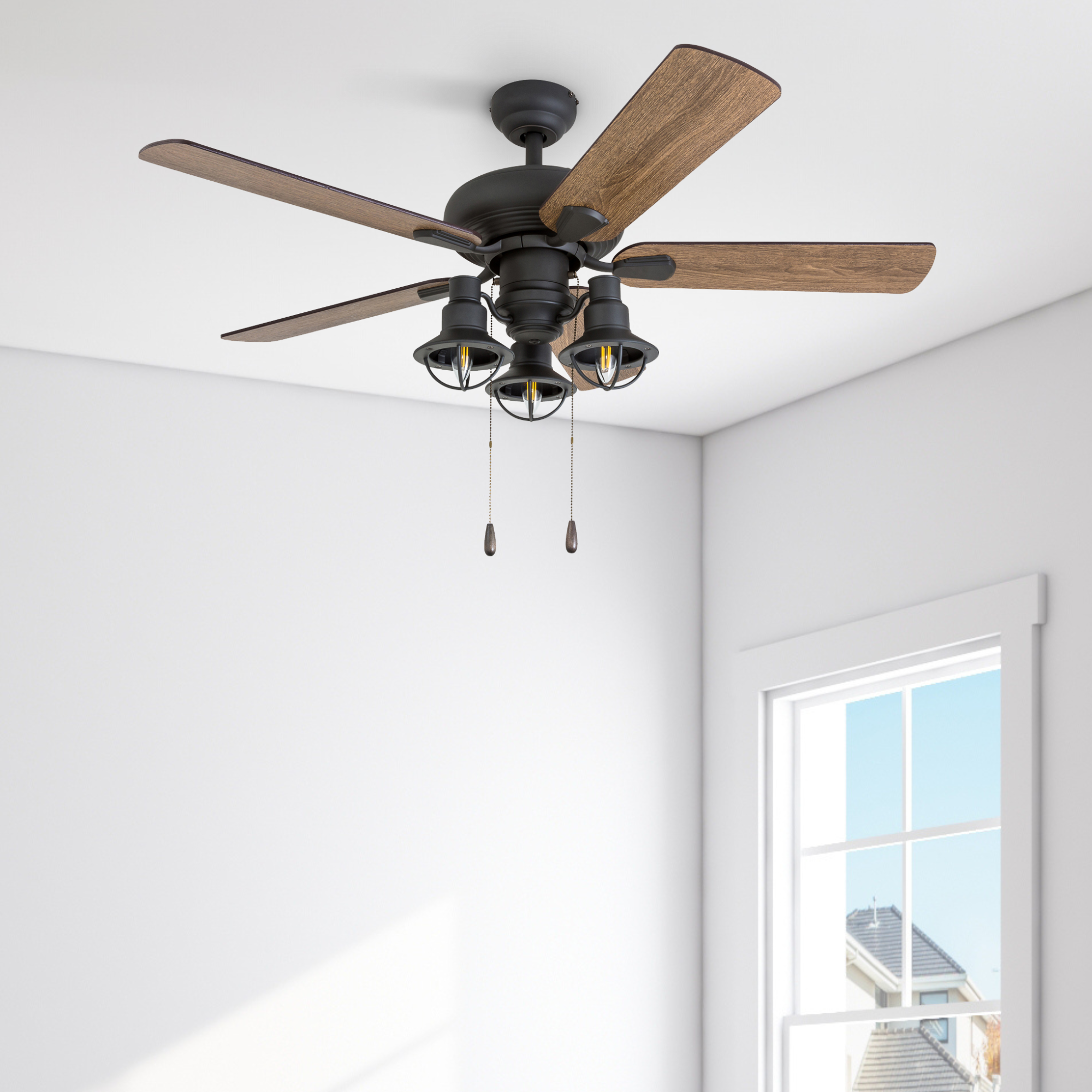 42 Inch Piercy, Bronze, Pull Chain, Ceiling Fan