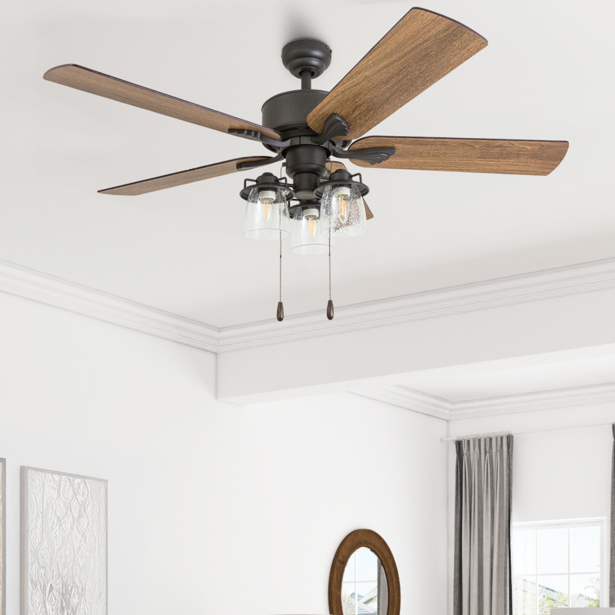 52 Inch River Run, Bronze, Remote Control, Ceiling Fan