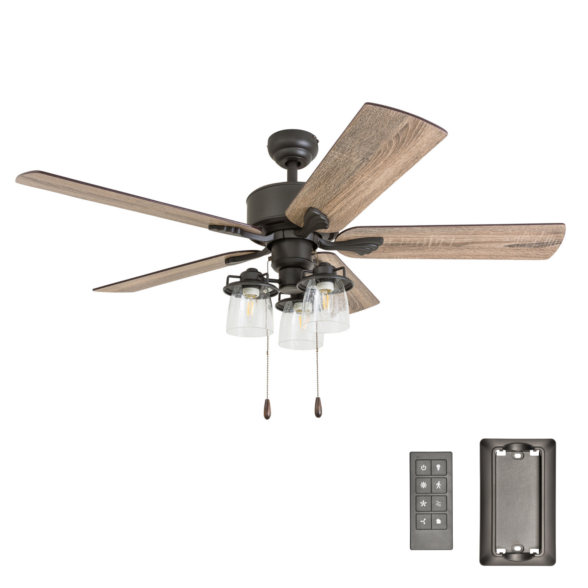 52 Inch River Run, Bronze, Remote Control, Ceiling Fan