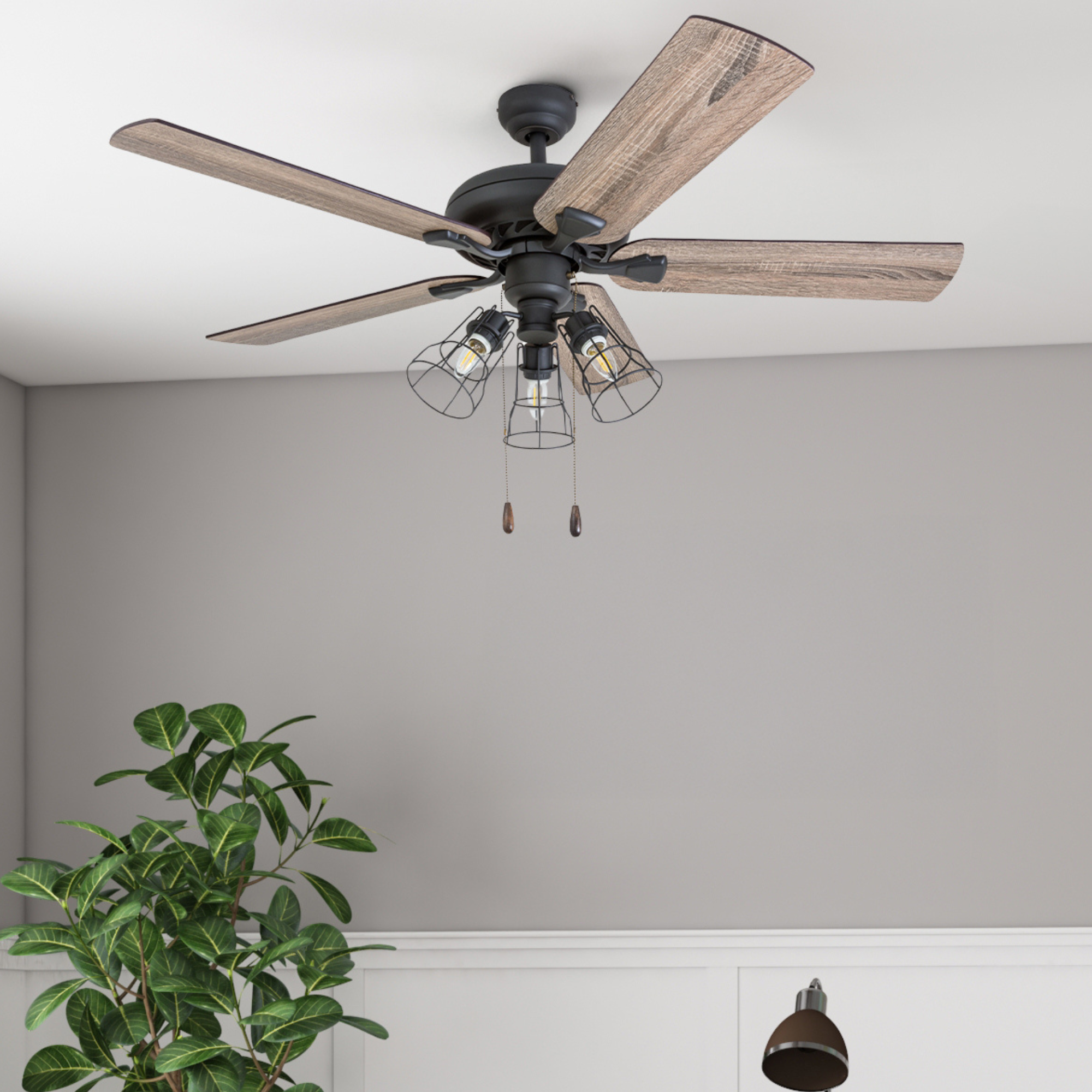 52 Inch Lincoln Woods, Bronze, Remote Control, Ceiling Fan