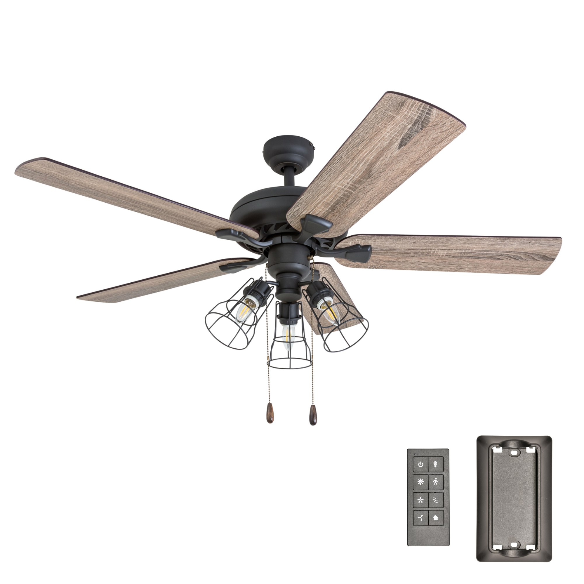 52 Inch Lincoln Woods, Bronze, Remote Control, Ceiling Fan