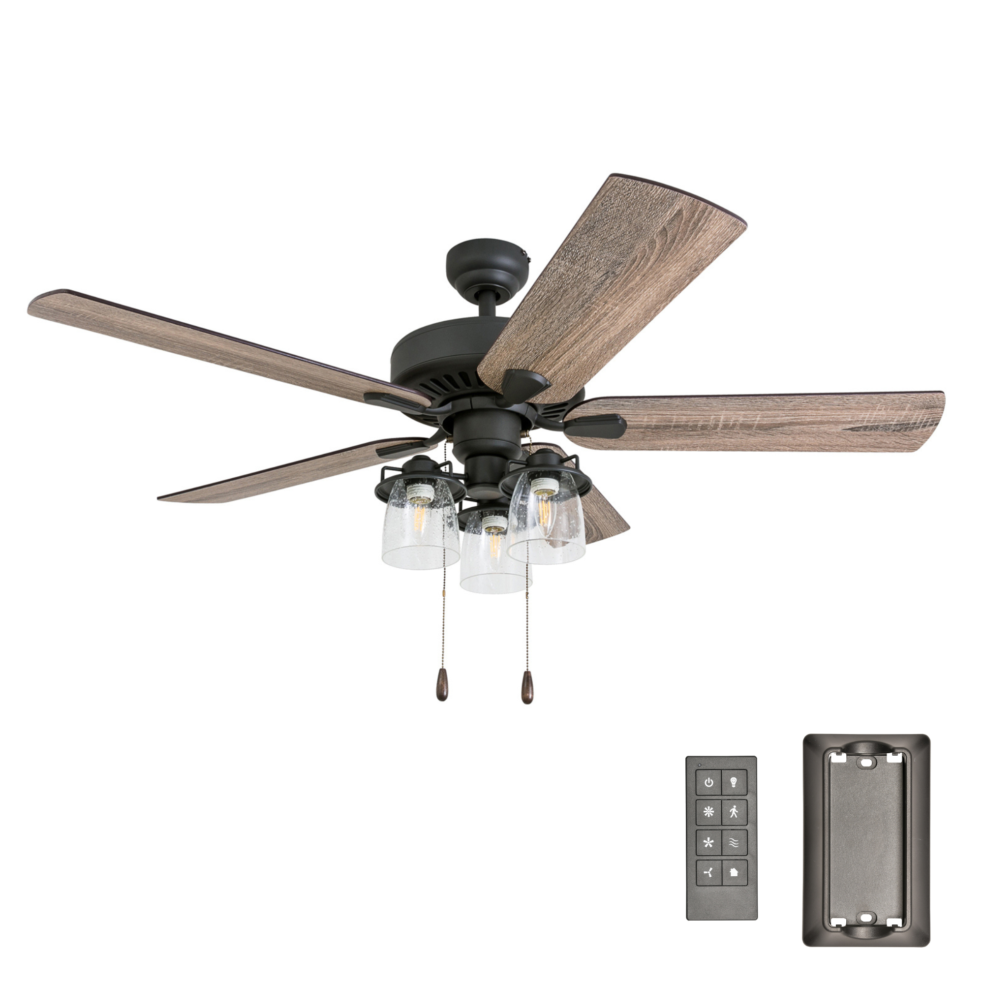 52 Inch Briarcrest, Bronze, Remote Control, Ceiling Fan