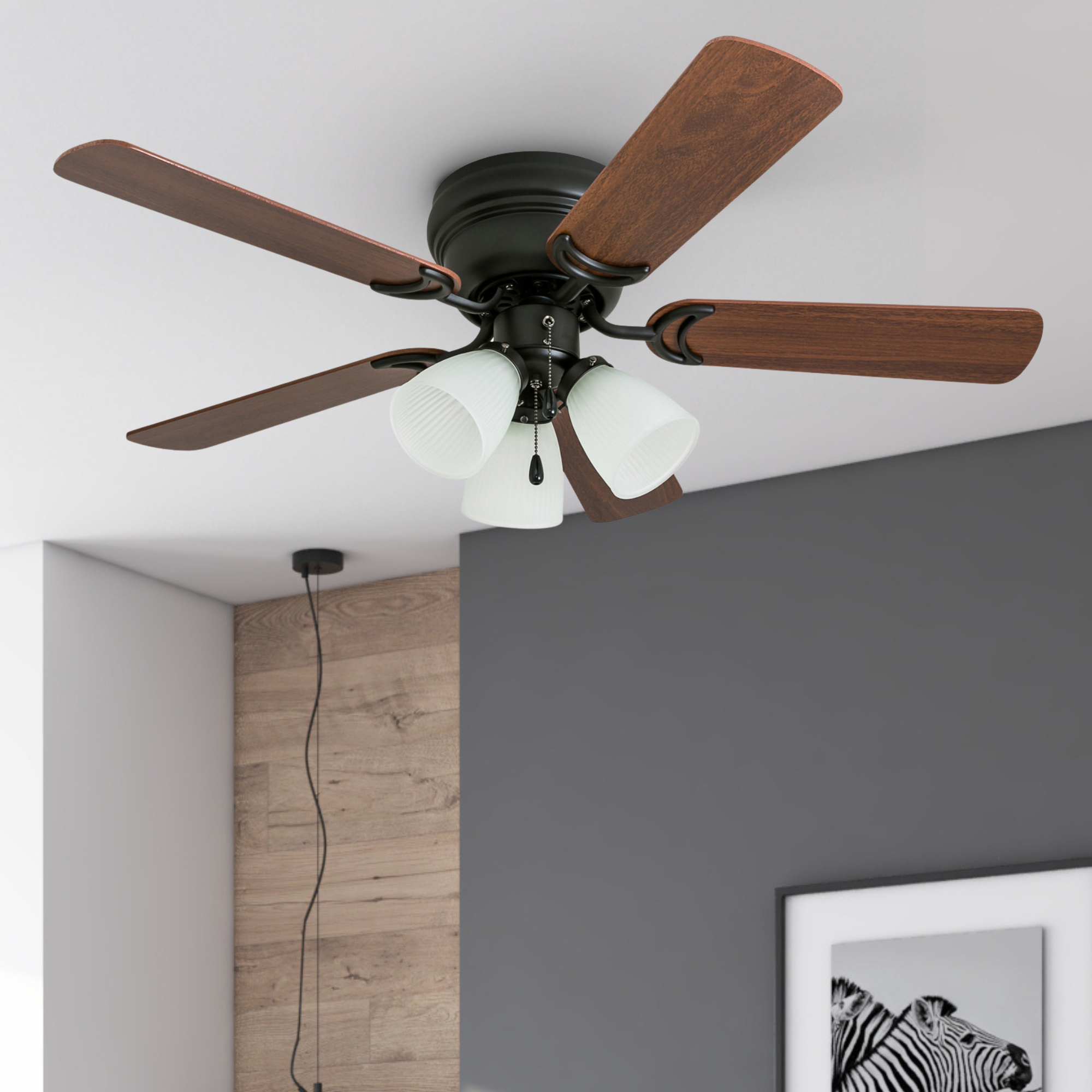 42 Inch Whitley, Bronze, Pull Chain, Ceiling Fan