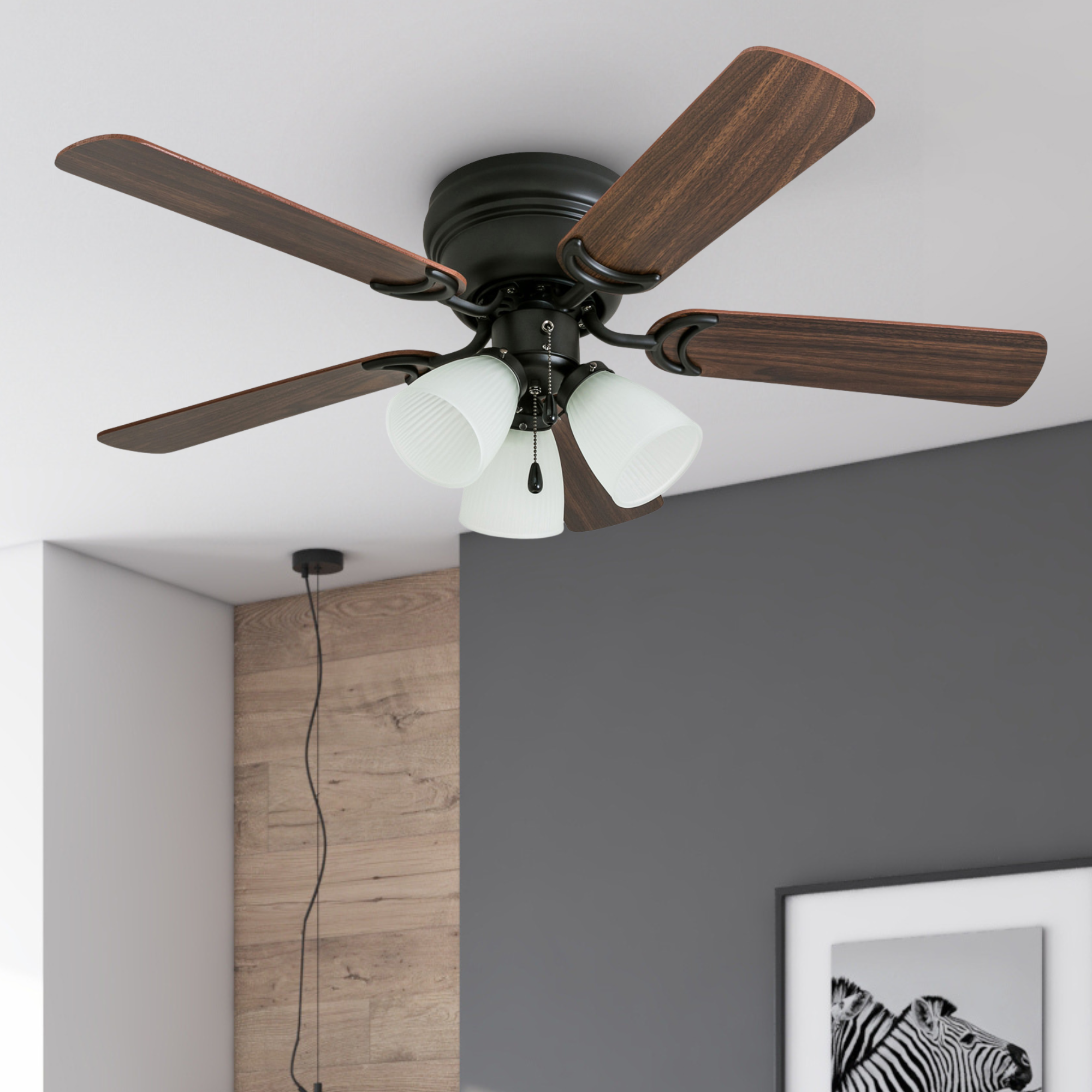 42 Inch Whitley, Bronze, Pull Chain, Ceiling Fan