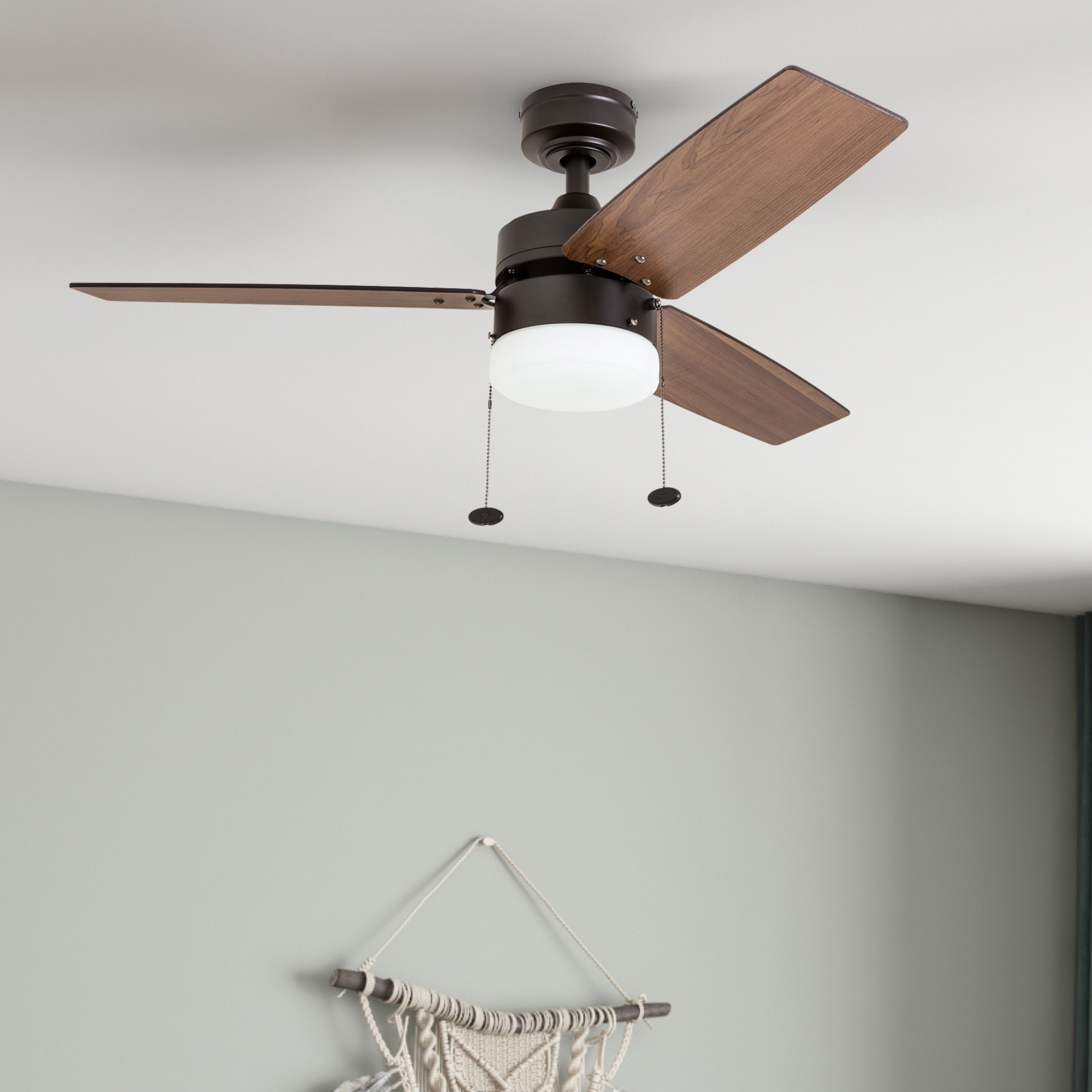 42 Inch Reston, Espresso, Pull Chain, Ceiling Fan