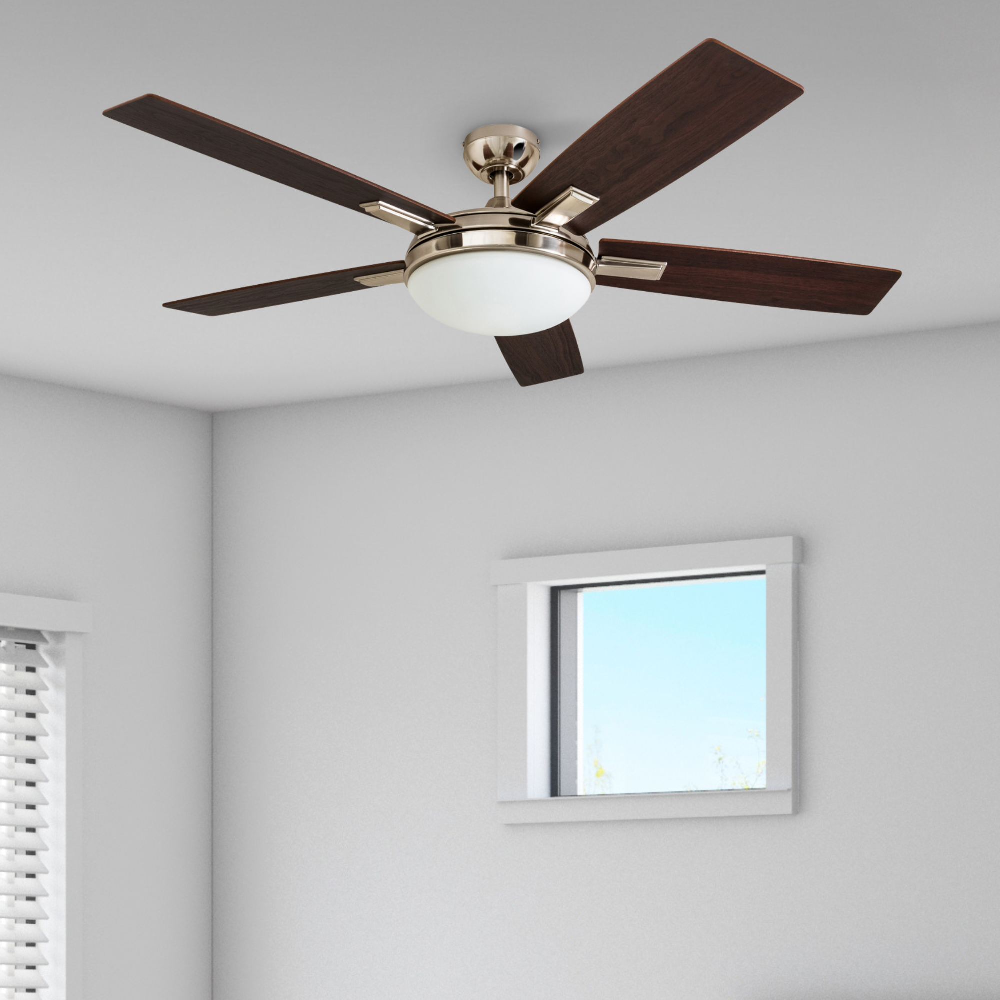 52 Inch Emporia, Brushed Nickel, Remote Control, Ceiling Fan