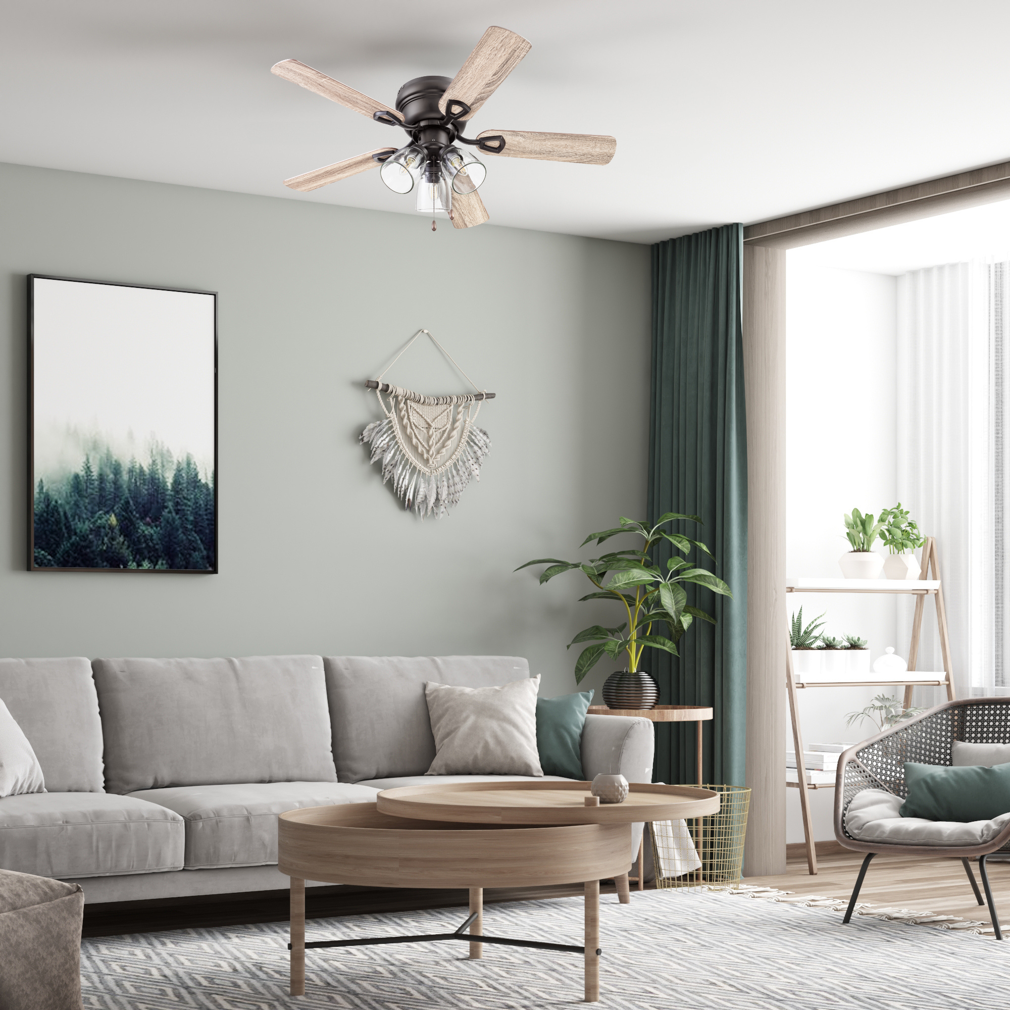 42 Inch Renton, Espresso Bronze, Pull Chain, Ceiling Fan