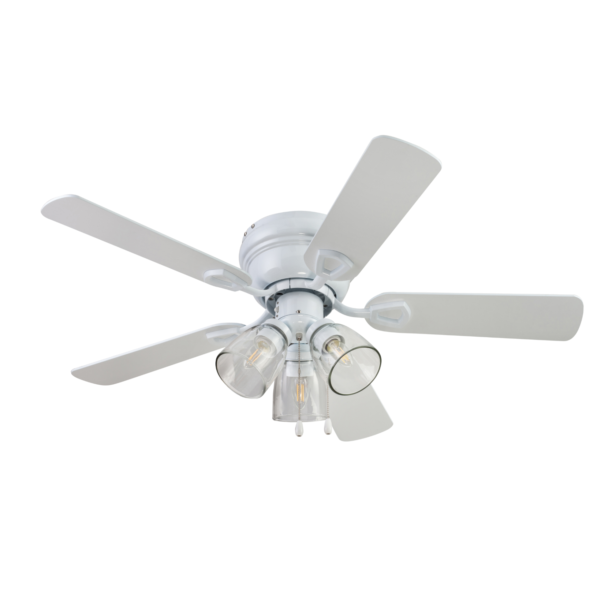 42 Inch Renton, White, Pull Chain, Ceiling Fan