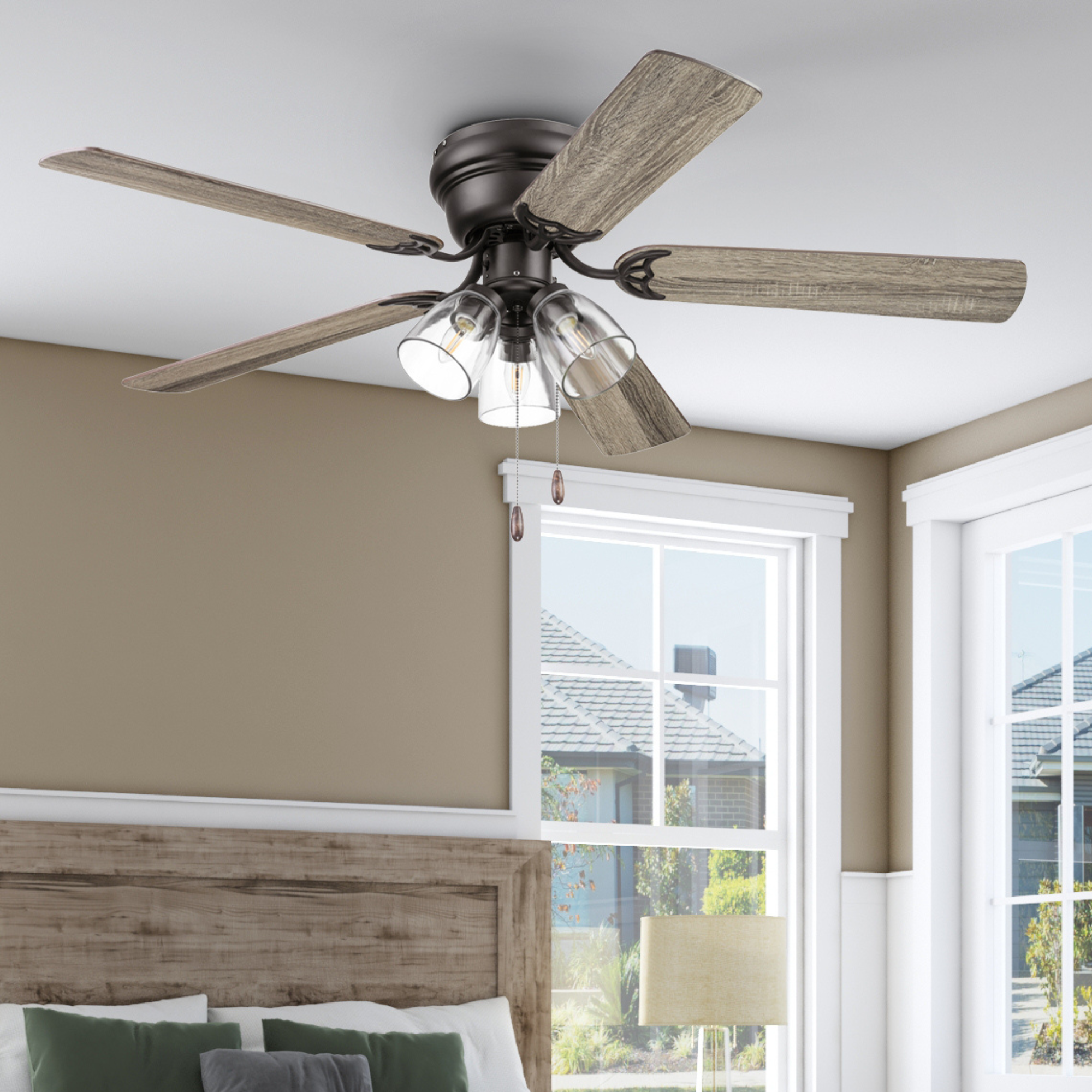 52 Inch Renton, Espresso Bronze, Pull Chain, Ceiling Fan