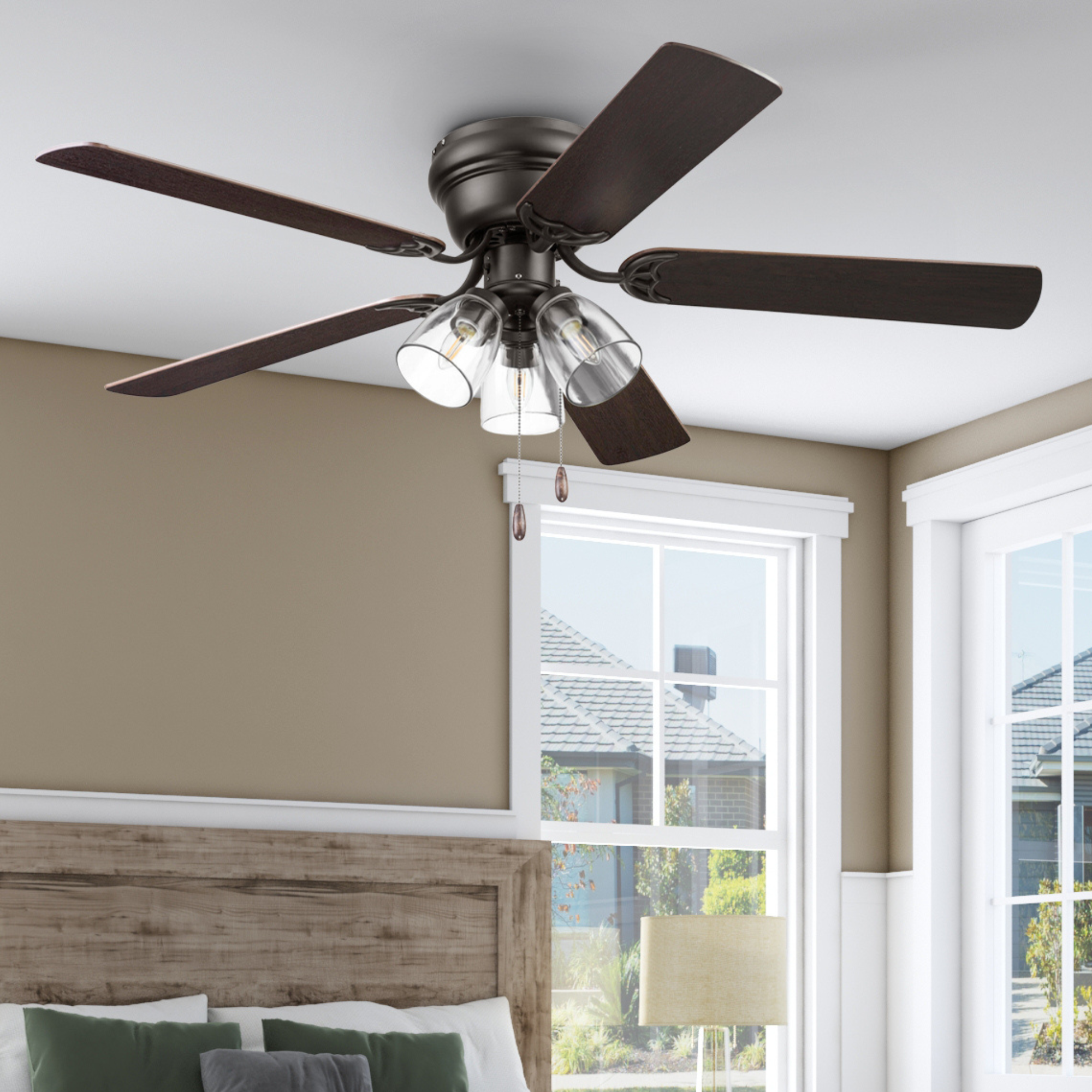 52 Inch Renton, Espresso Bronze, Pull Chain, Ceiling Fan