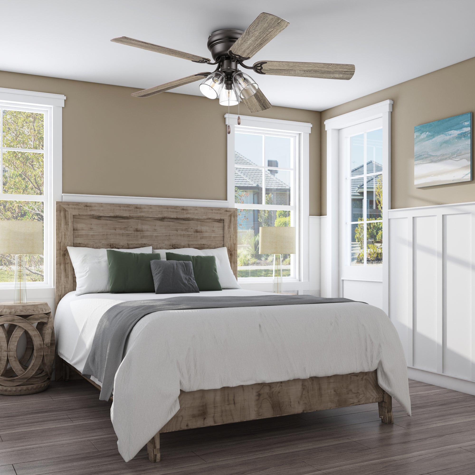 52 Inch Renton, Espresso Bronze, Pull Chain, Ceiling Fan