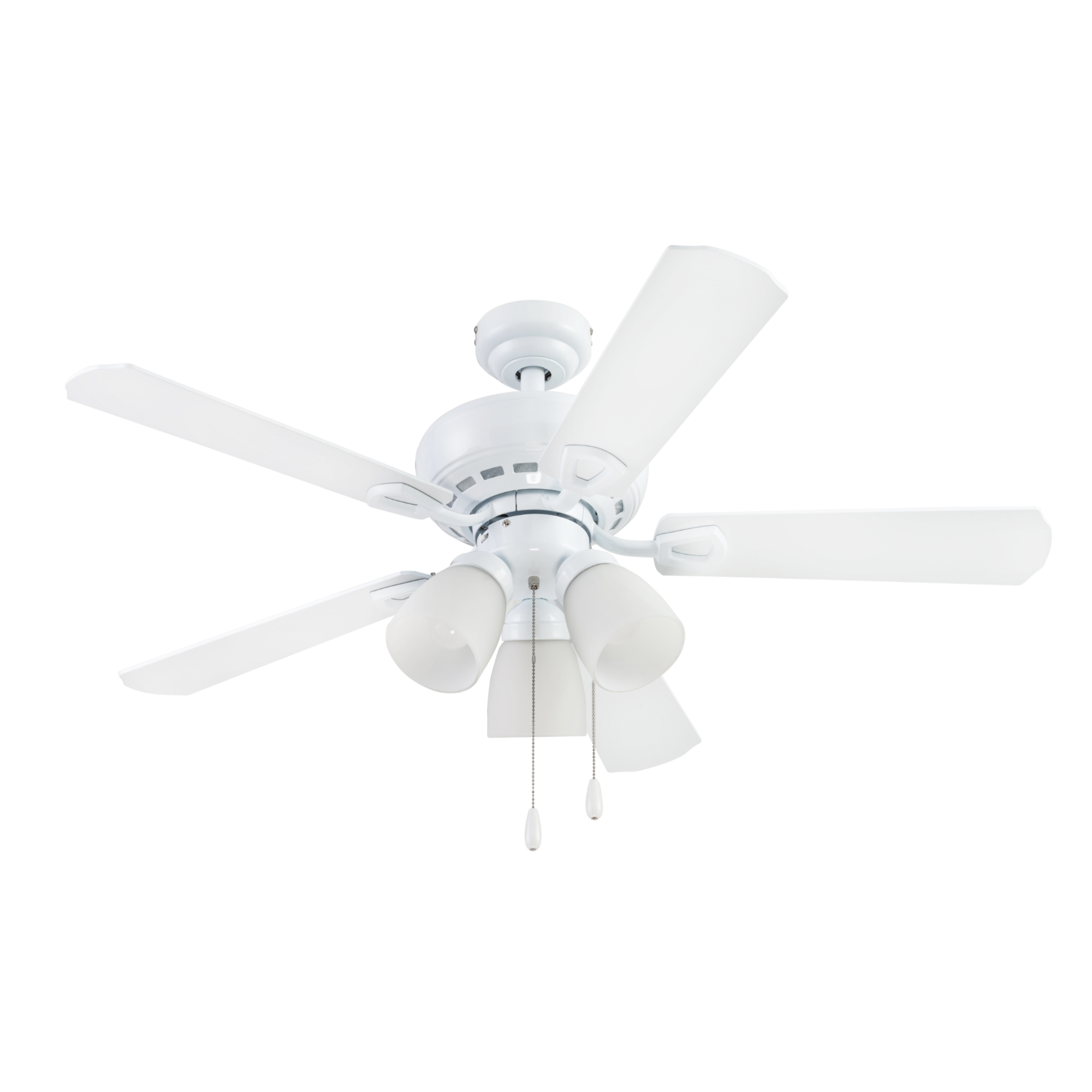 44 Inch Miller Park, White, Pull Chain, Ceiling Fan