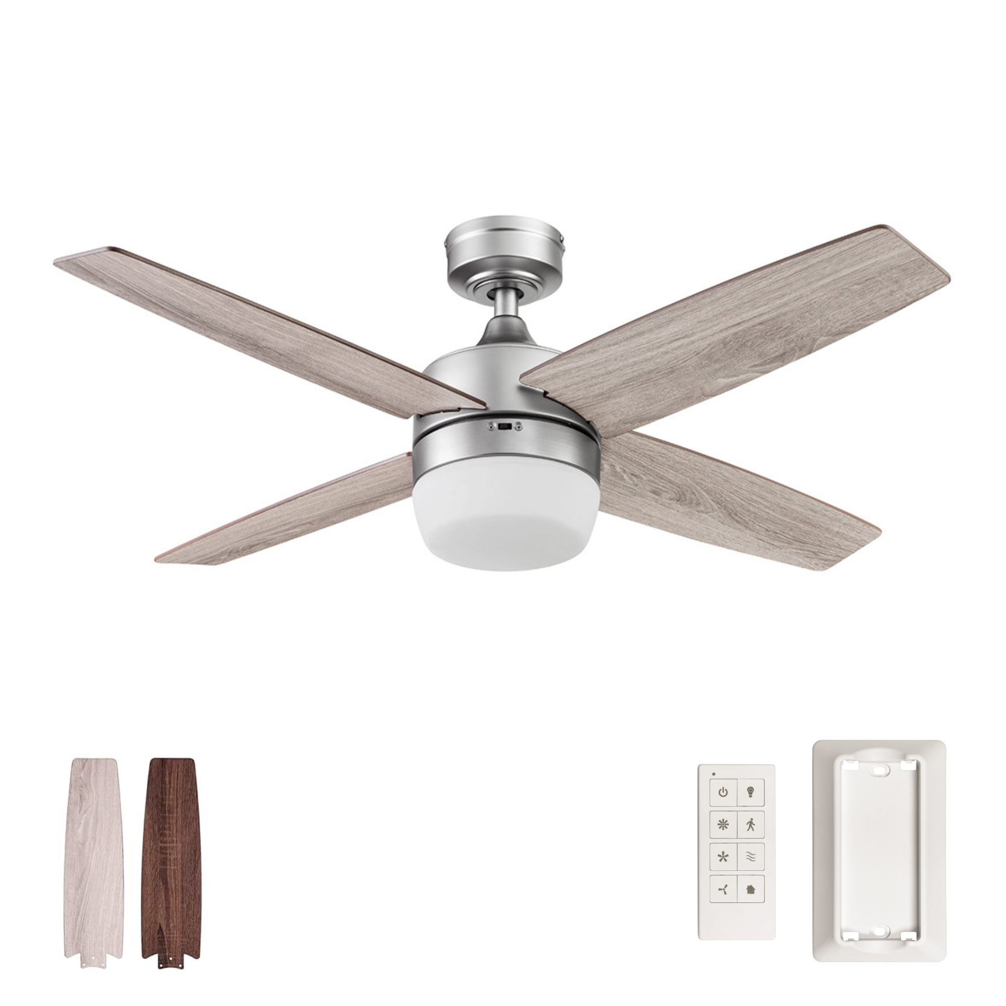 44 Inch Atlas, Pewter, Remote Control, Ceiling Fan