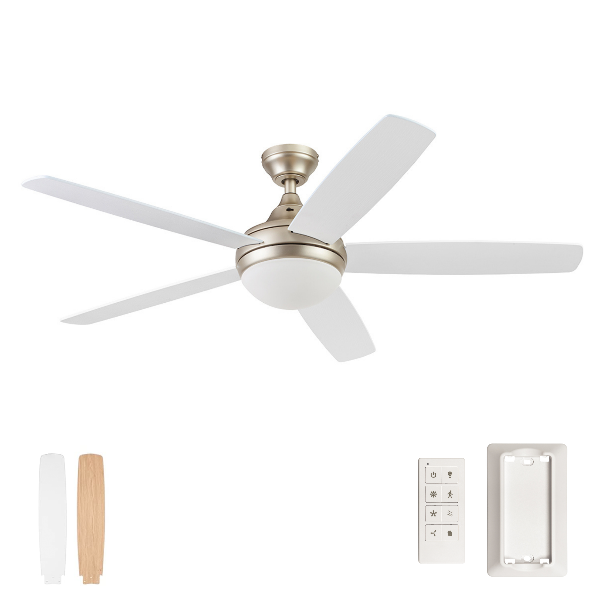 52 Inch Ashby, Champagne, Remote Control, Ceiling Fan