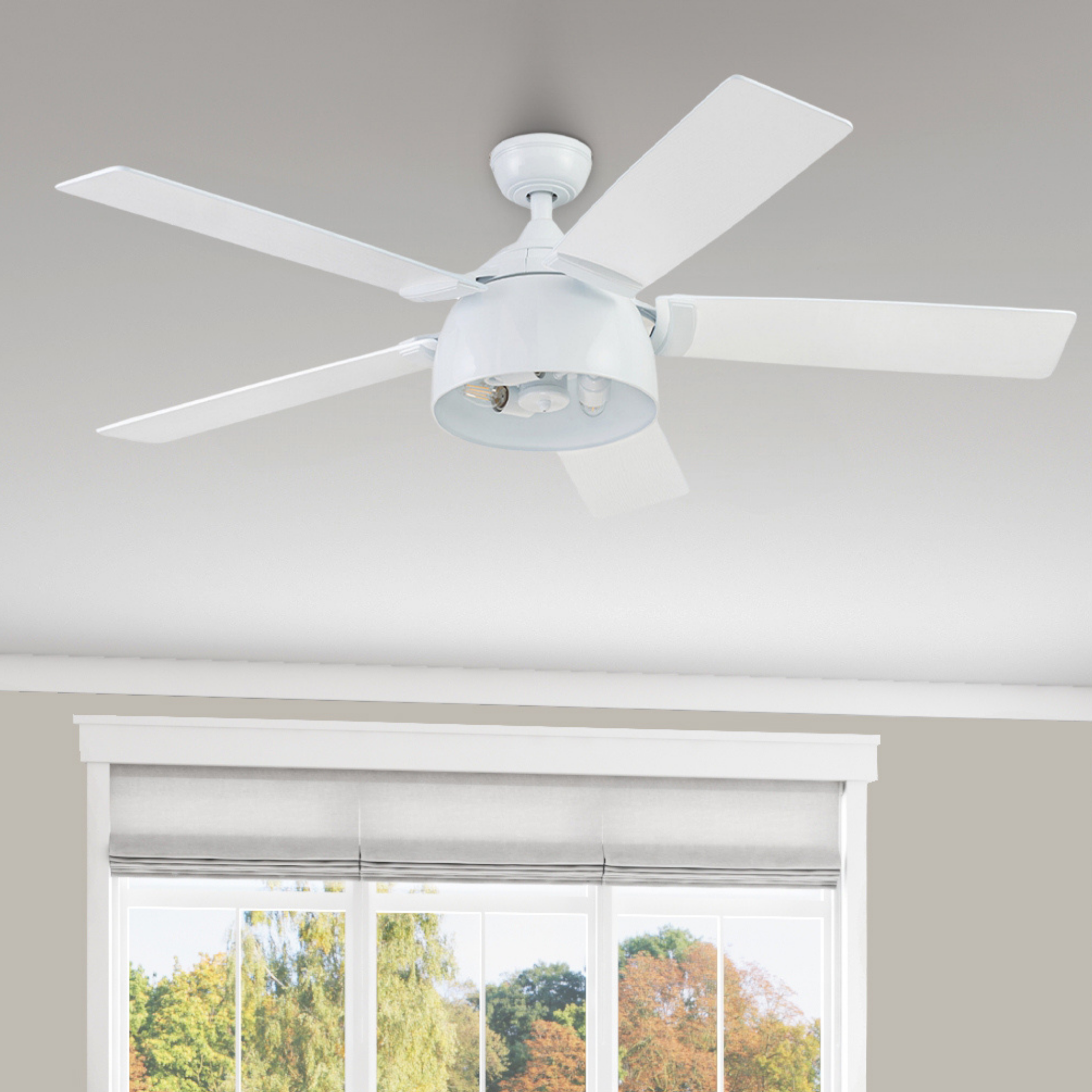 52 Inch Octavia, Bright White, Remote Control, Ceiling Fan